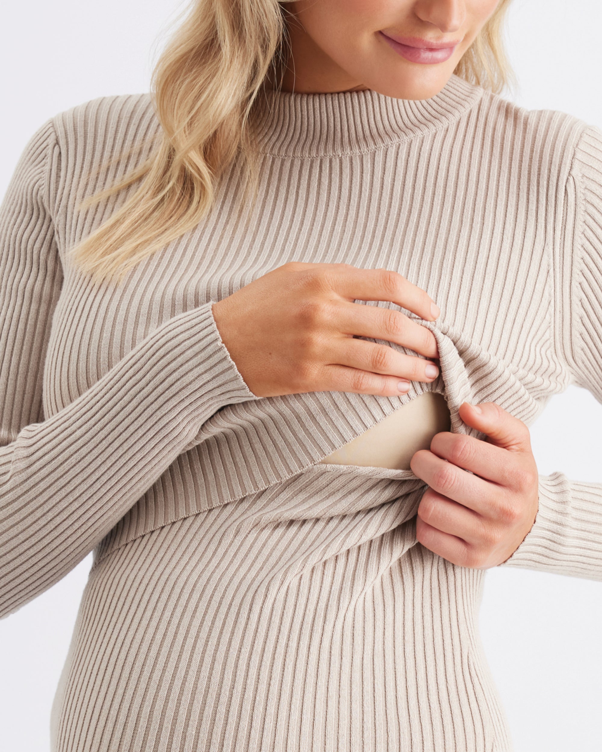 Lift Up Nursing Knit Stone