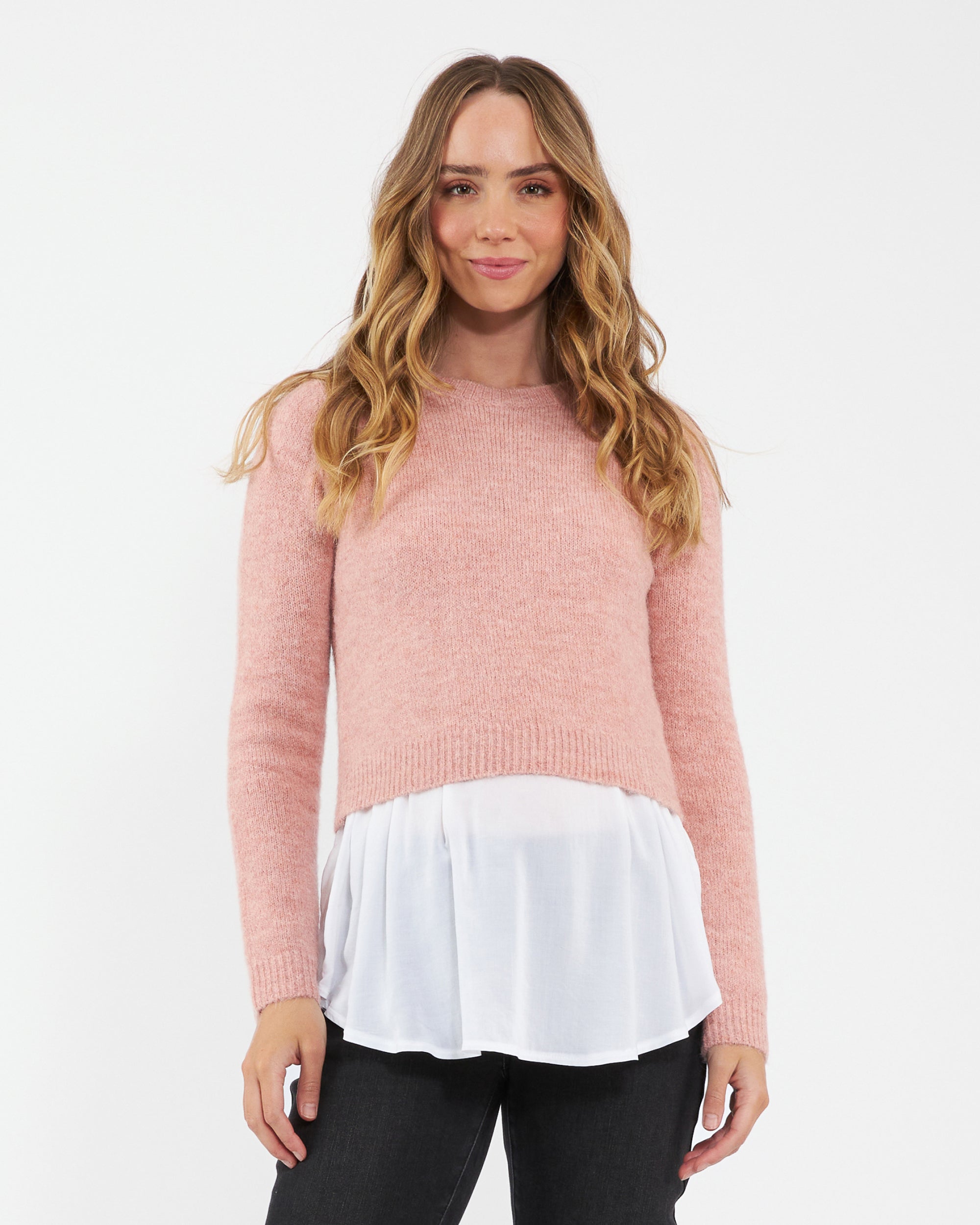 Patty Detachable Nursing Knit Dusty Pink