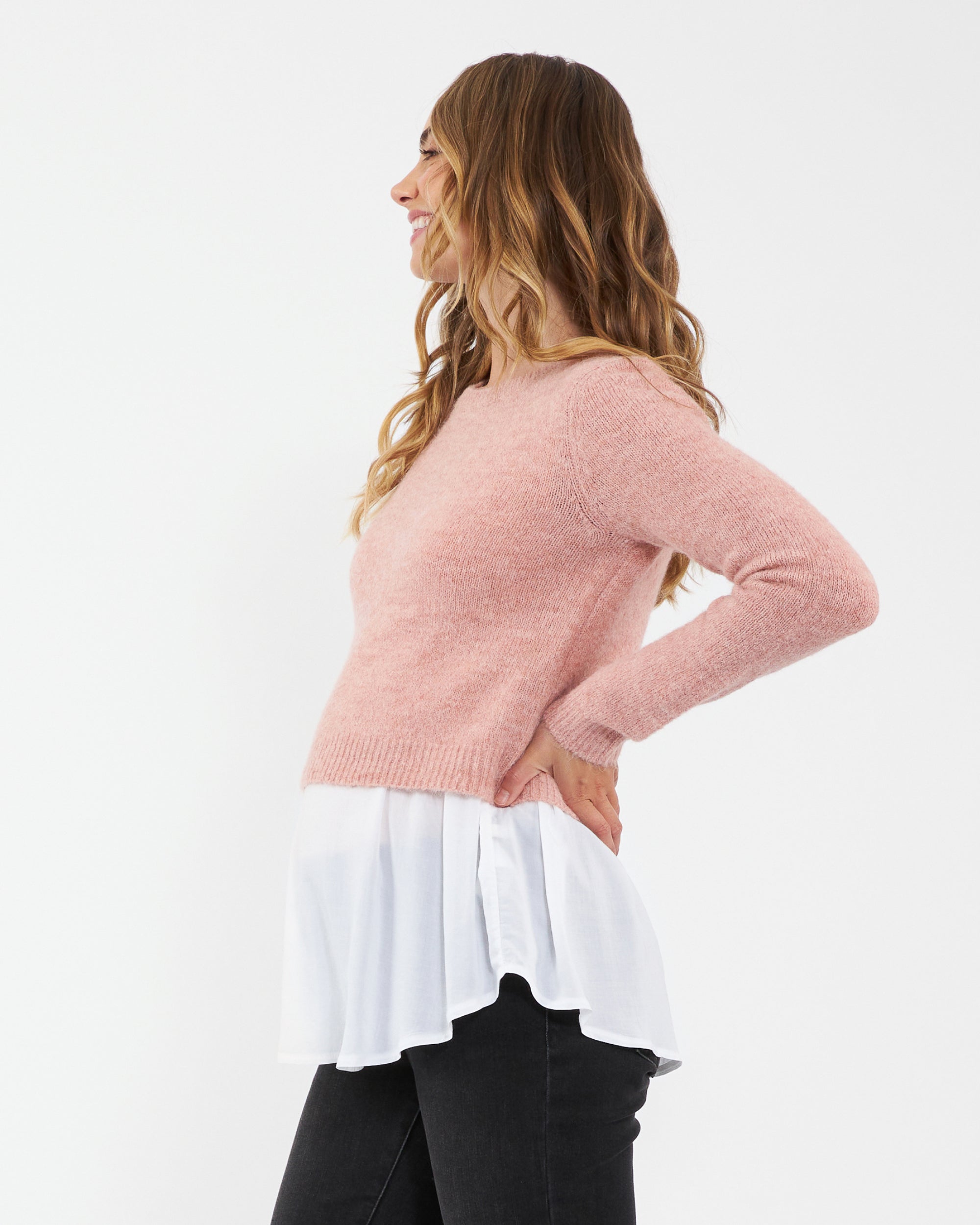 Patty Detachable Nursing Knit Dusty Pink
