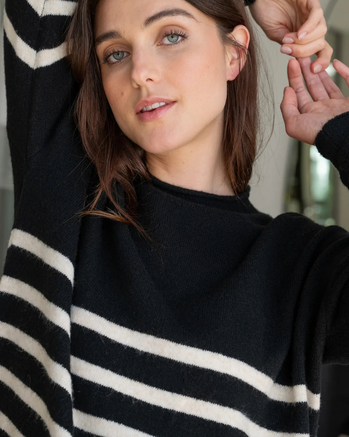 Gerrie Nursing Knit Black / Vanilla