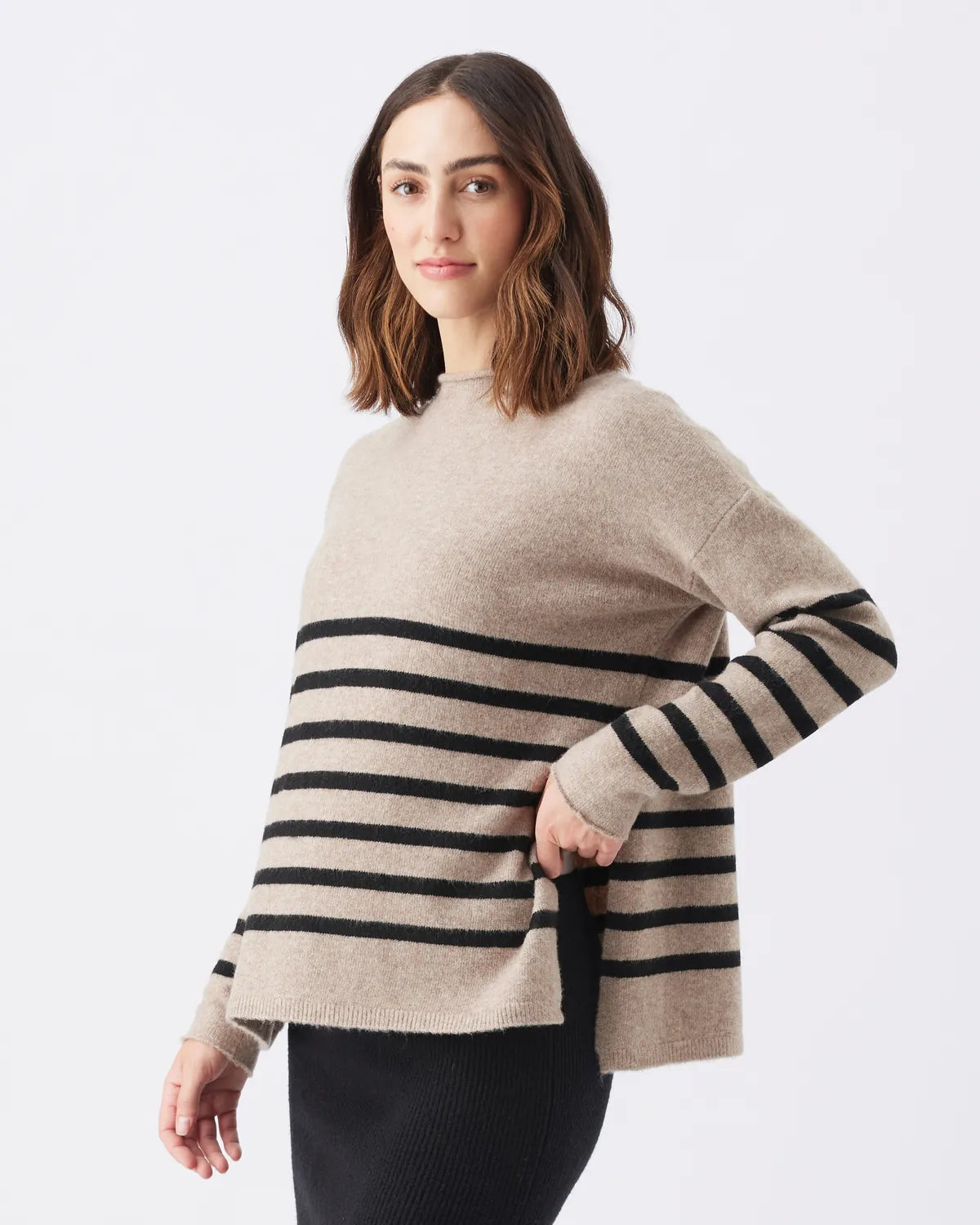 Gerrie Nursing Knit Mocha / Black