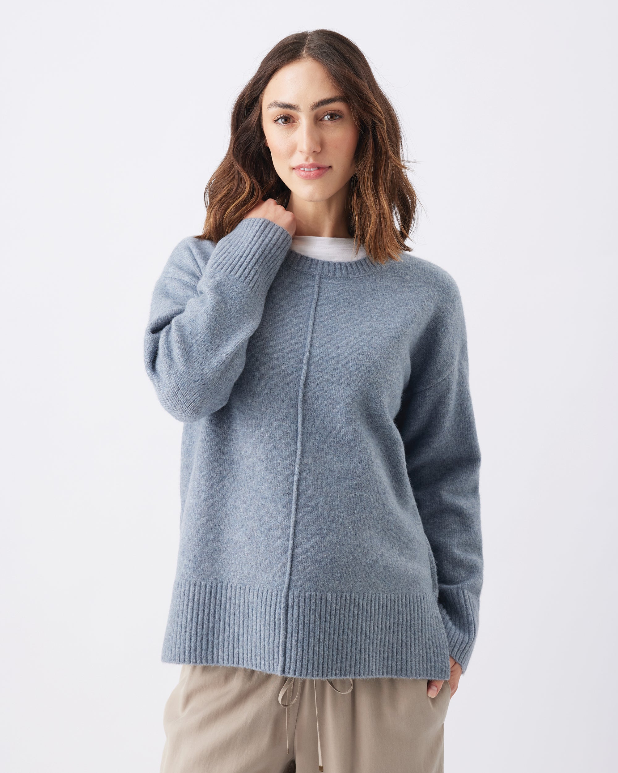 Eva Nursing Knit Blue Marle