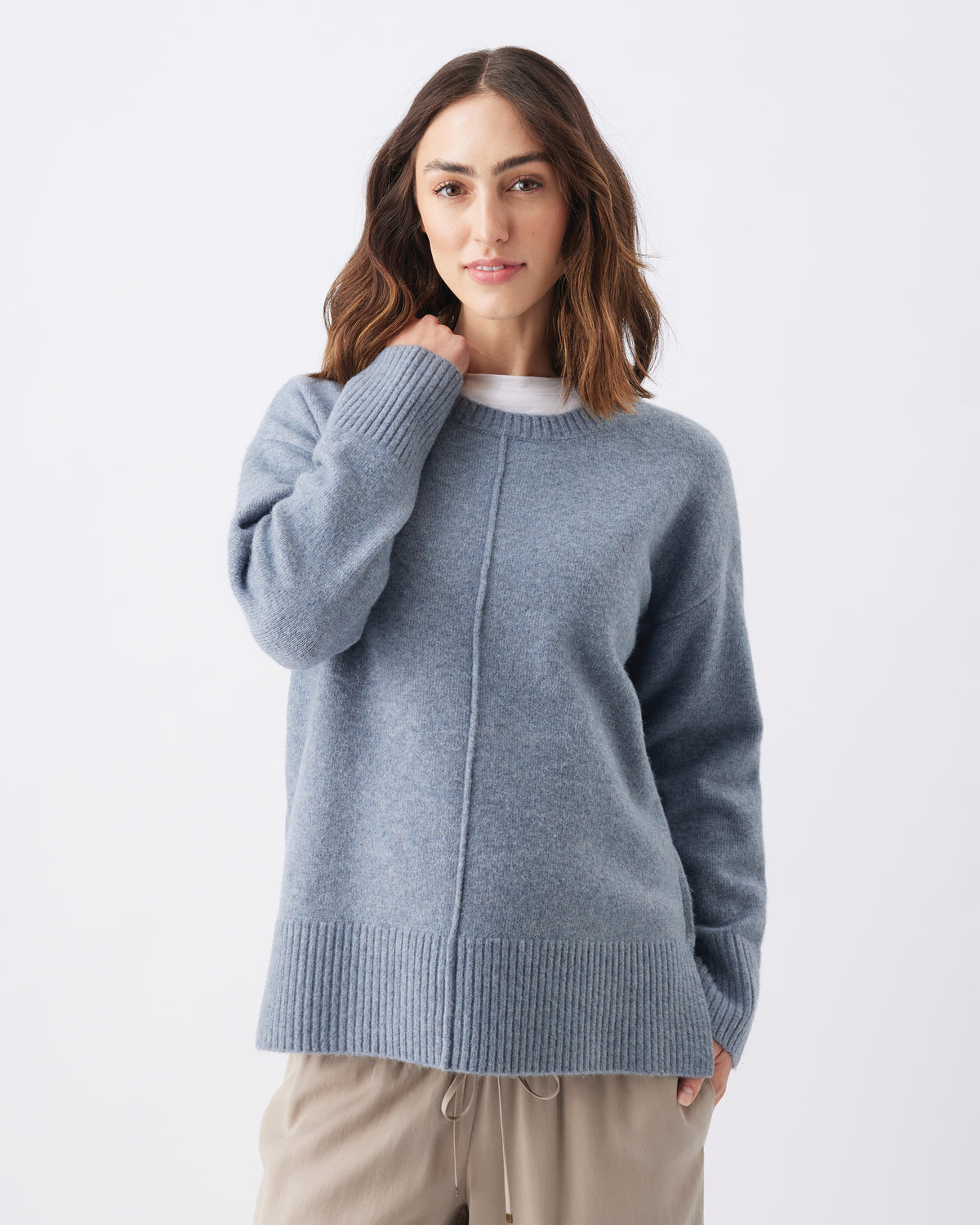 Eva Nursing Knit Blue Marle