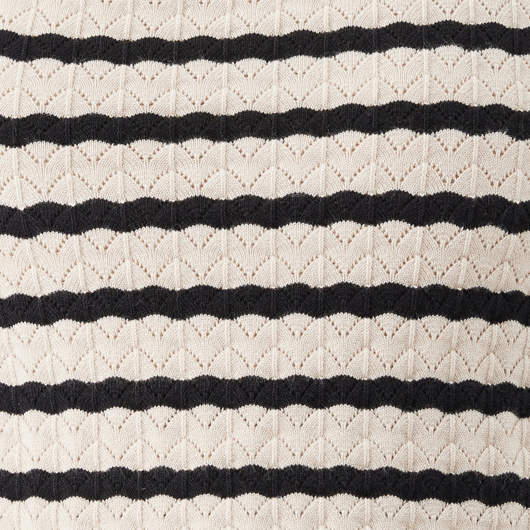 Pointelle Knit Nursing Dress Natural / Black