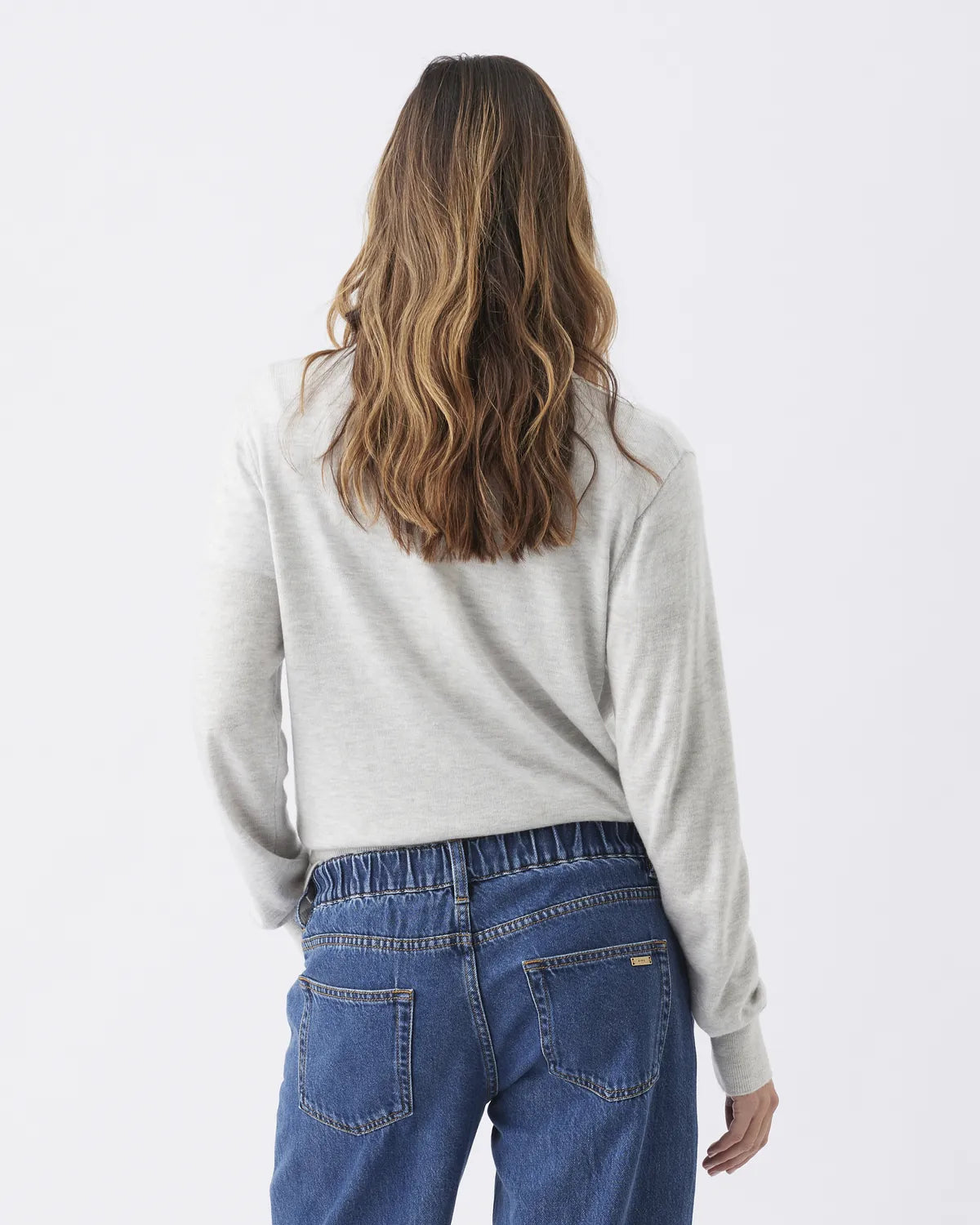 Piper Polo Nursing Knit Silver Marle
