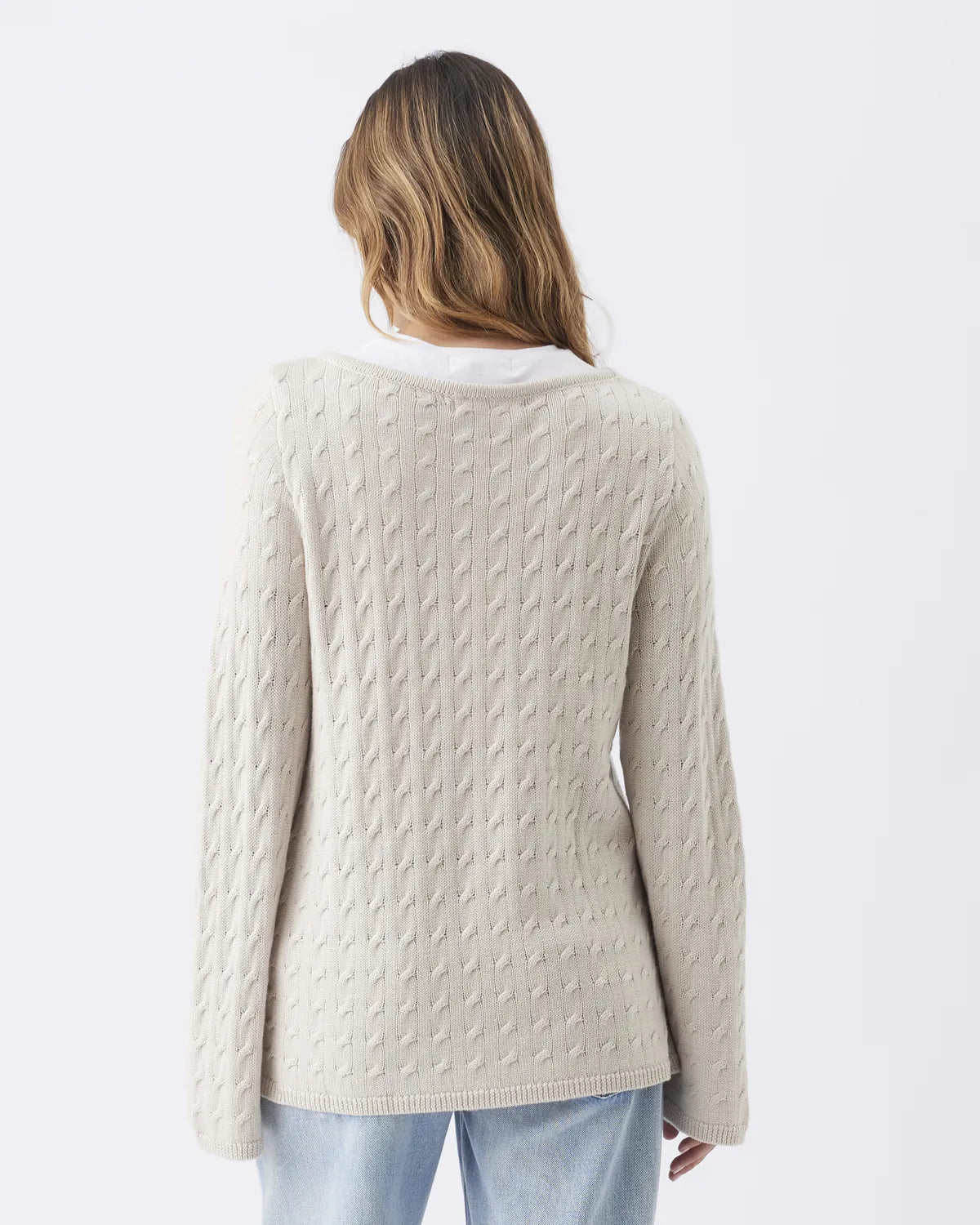 Carla Cable Nursing Knit Fawn