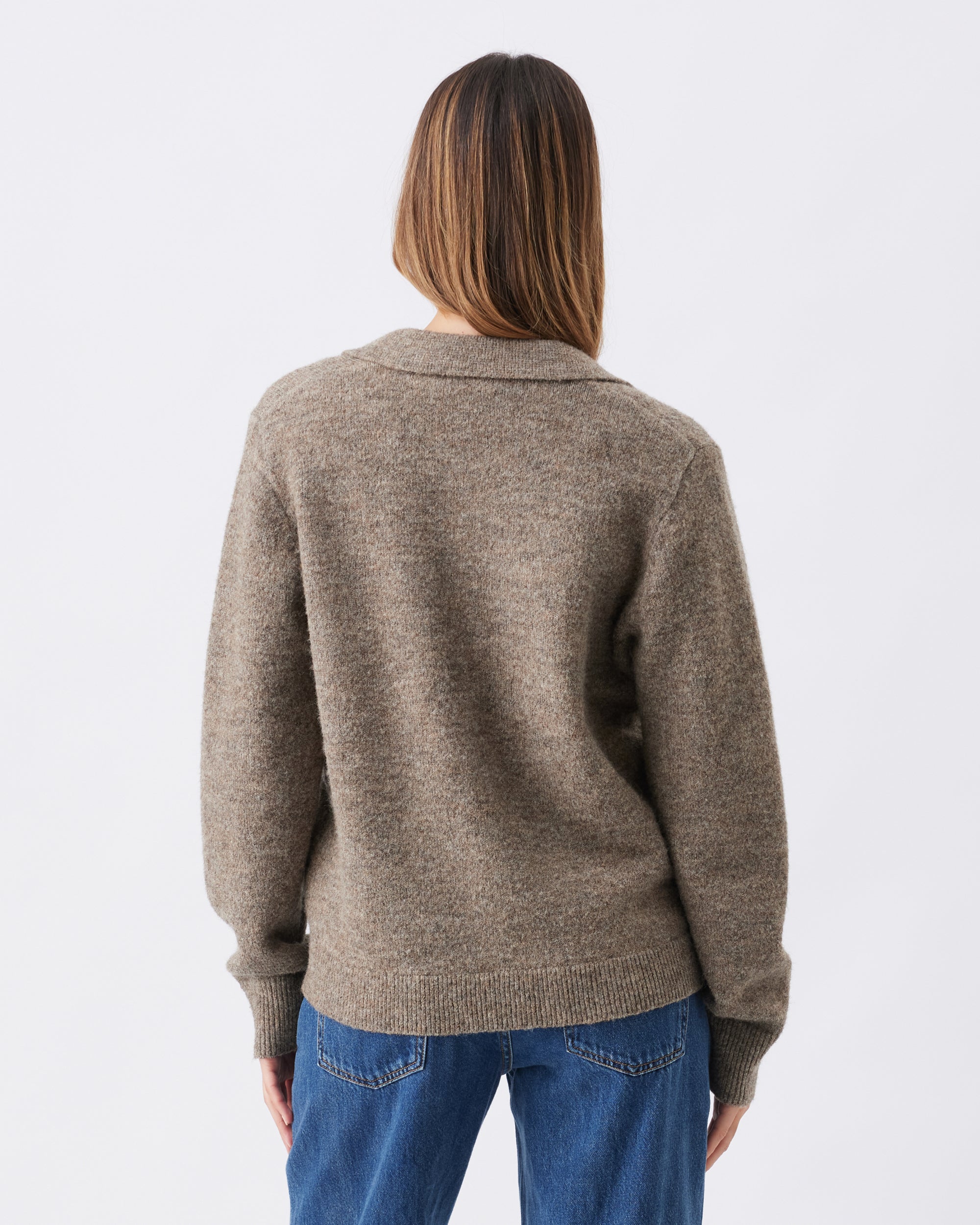 Brodie Collared Cardigan Truffle