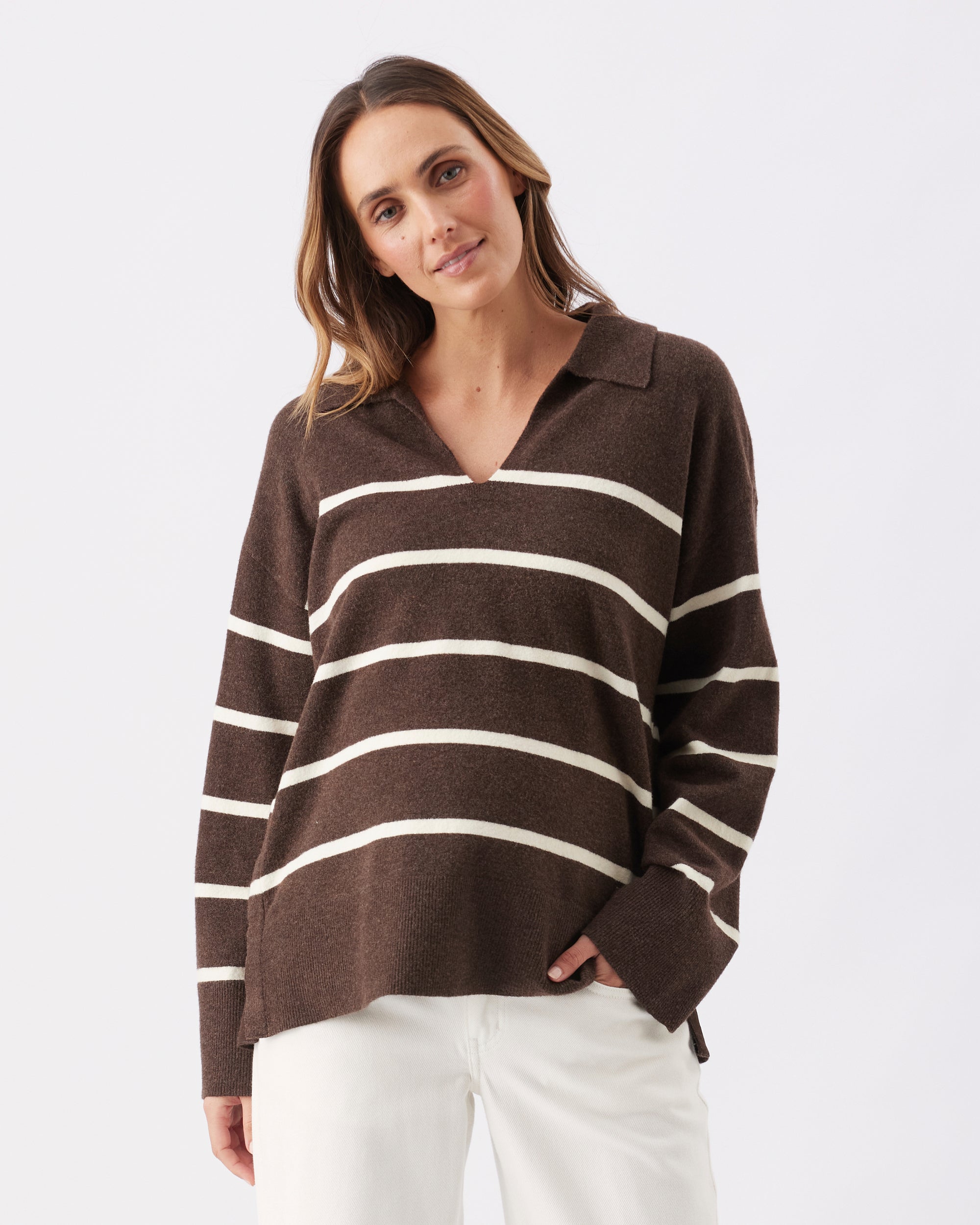 Scout Nursing Knit Chocolate / White