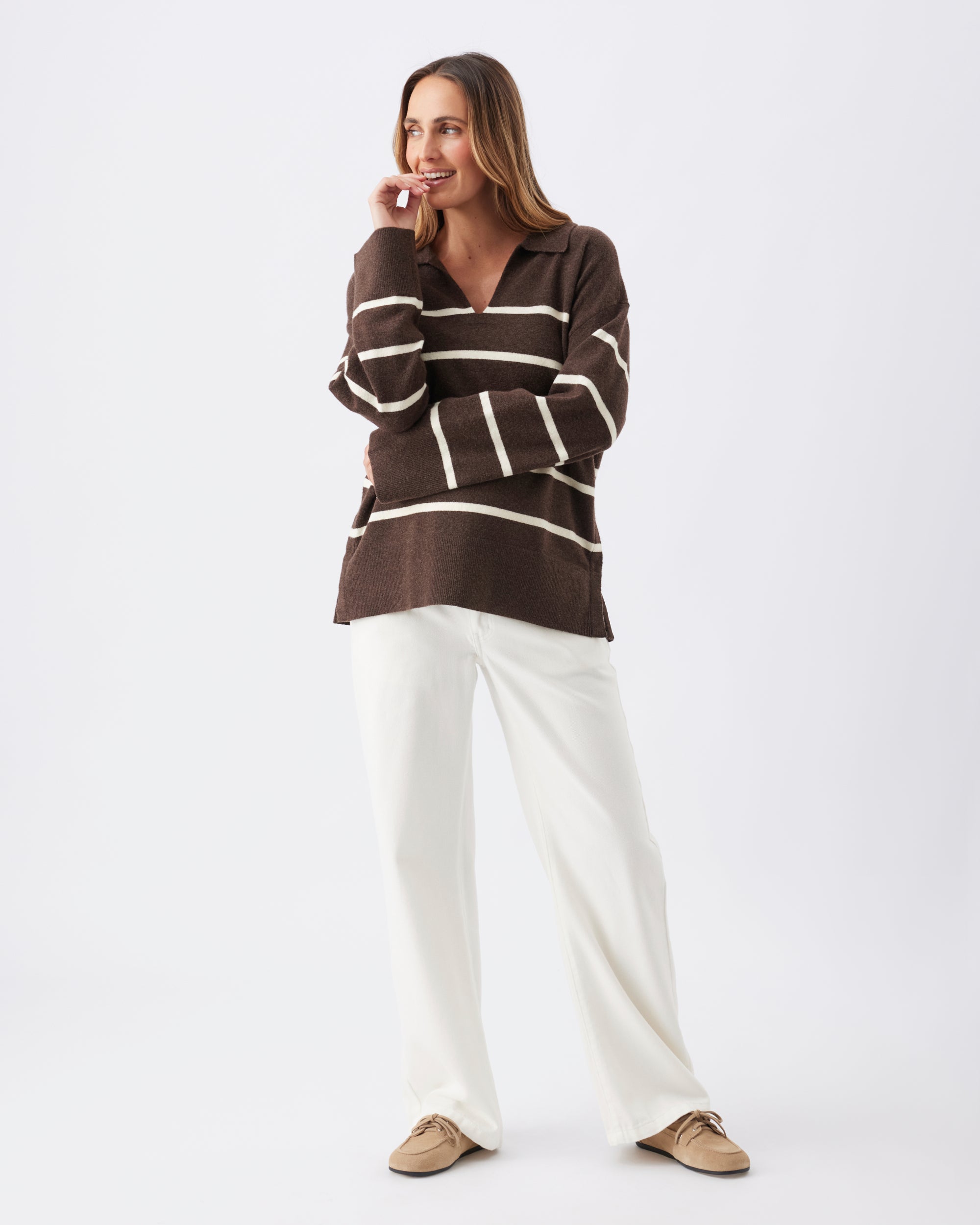 Scout Nursing Knit Chocolate / White