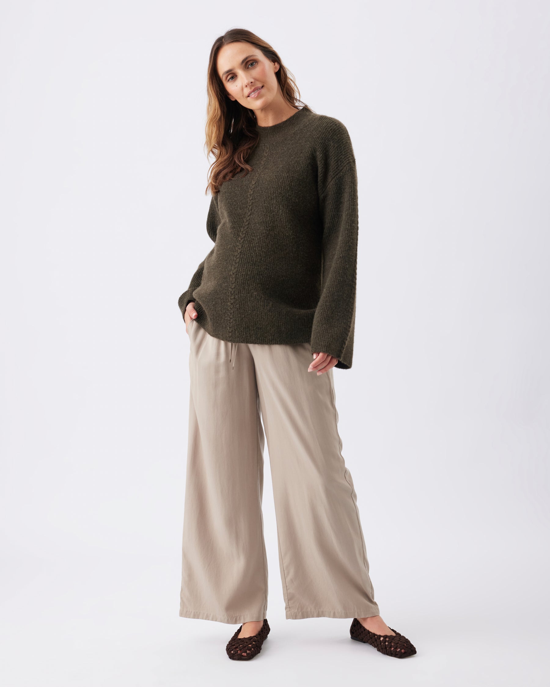 Starci Cable Knit Khaki