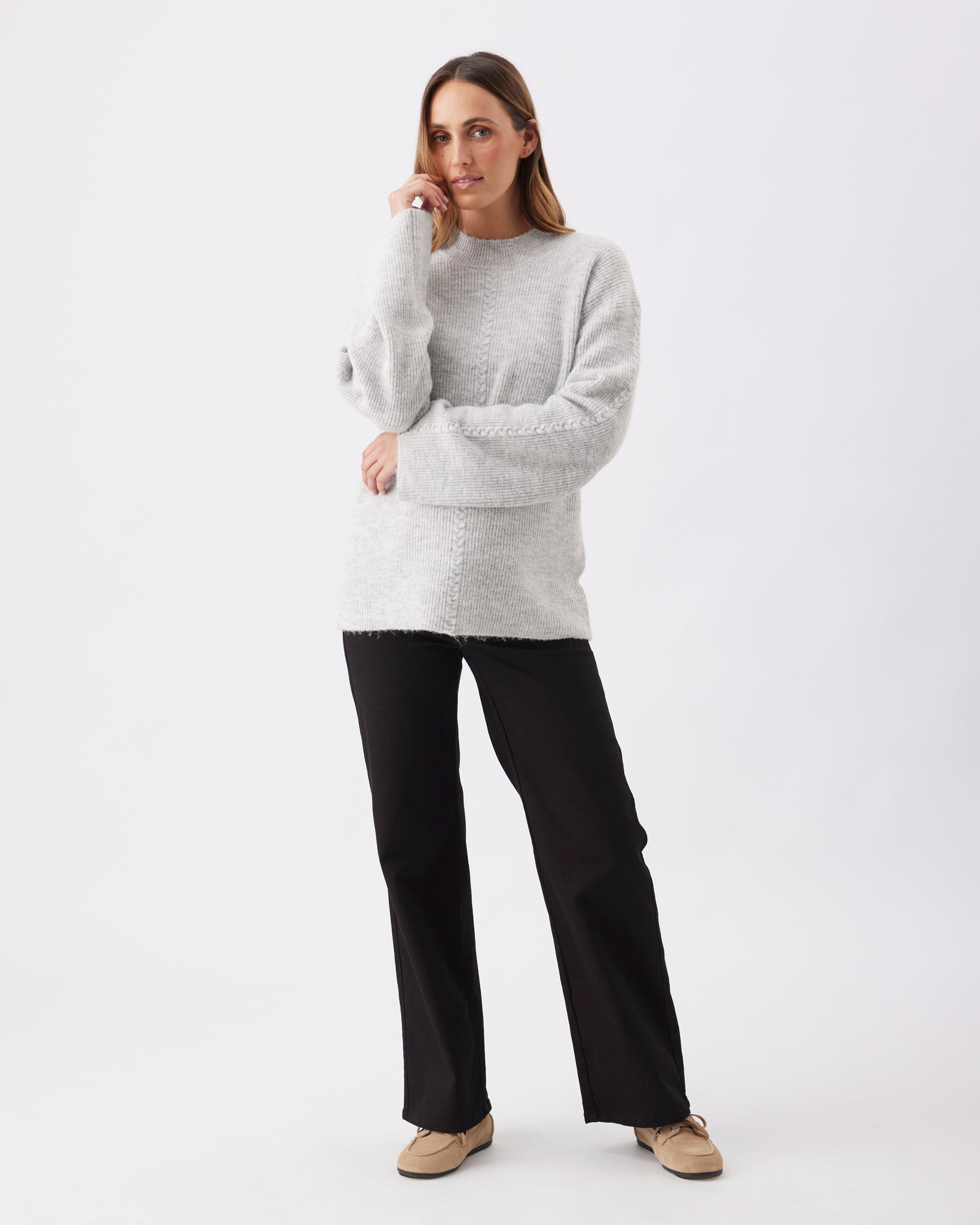 Starci Cable Knit Silver Marle