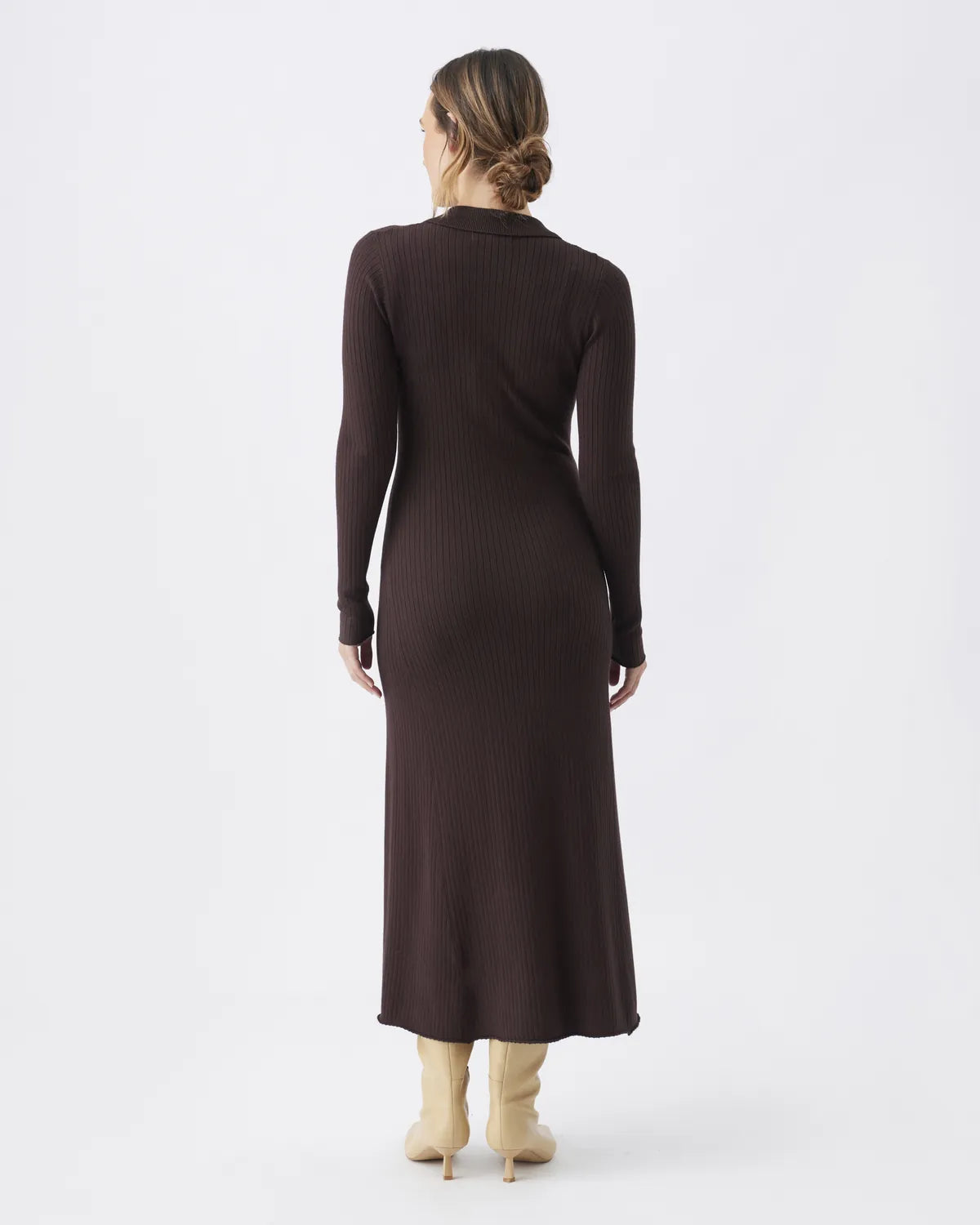 Hollie Polo Knit Dress Cocoa