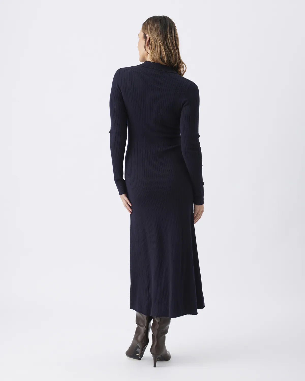 Hollie Polo Knit Dress Midnight