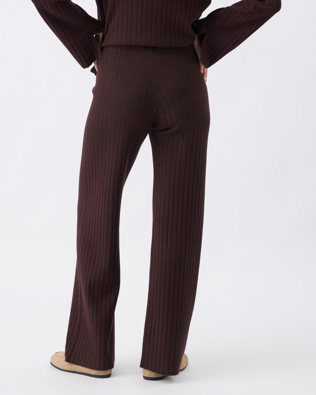 Dallas Rib Knit Pant Cocoa