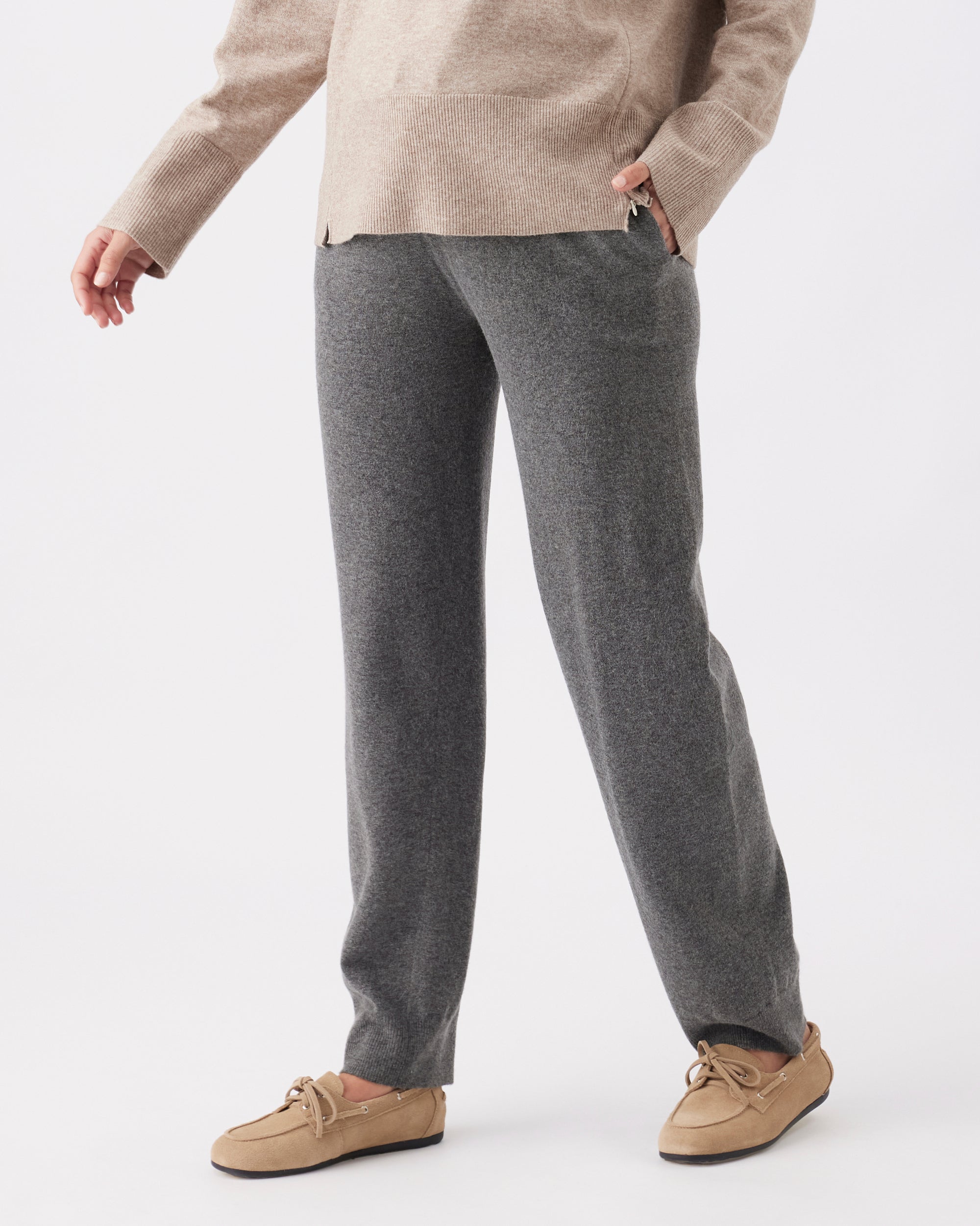Coco Knit Pant Charcoal Marle