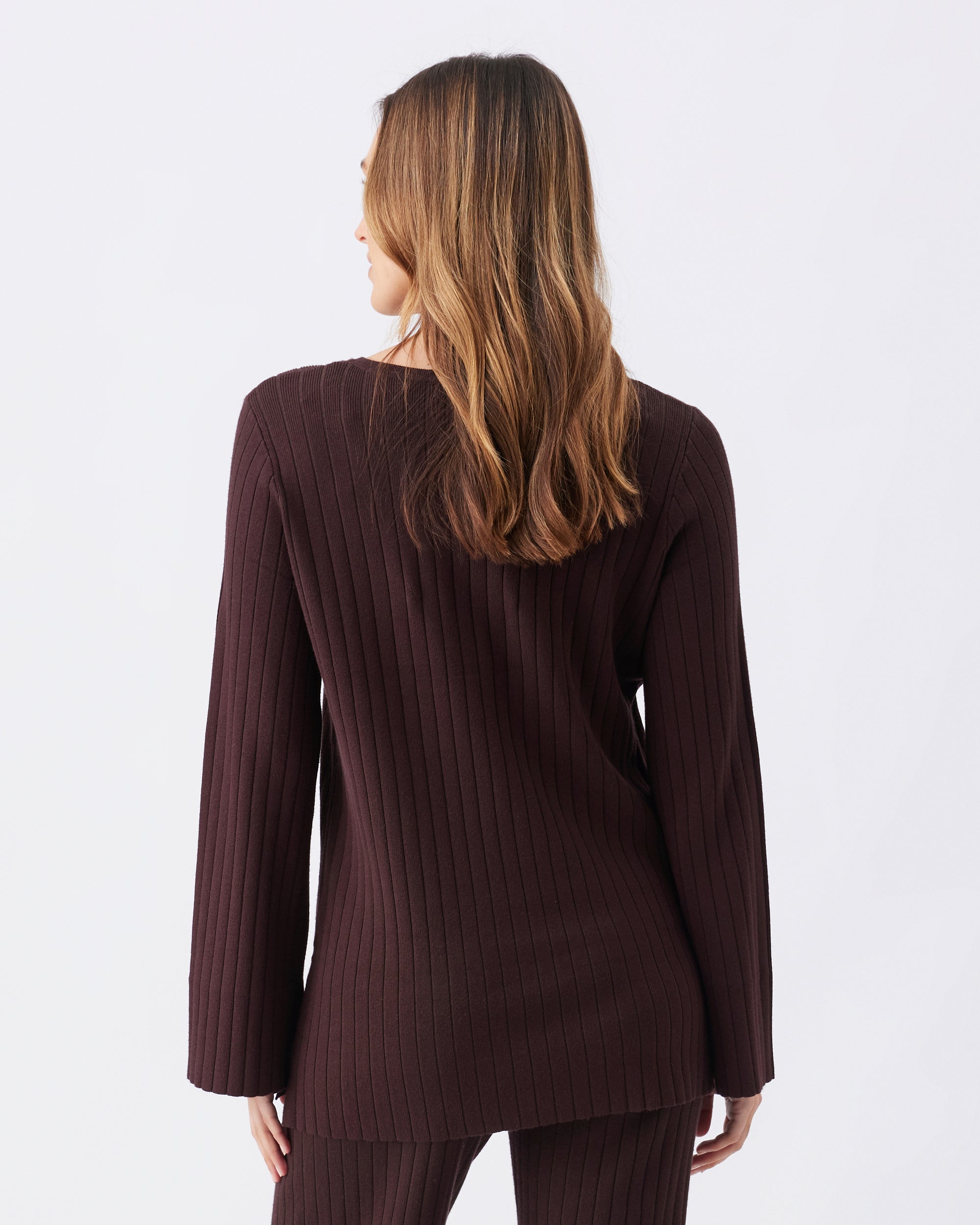 Dallas Rib Knit Nursing Top Cocoa