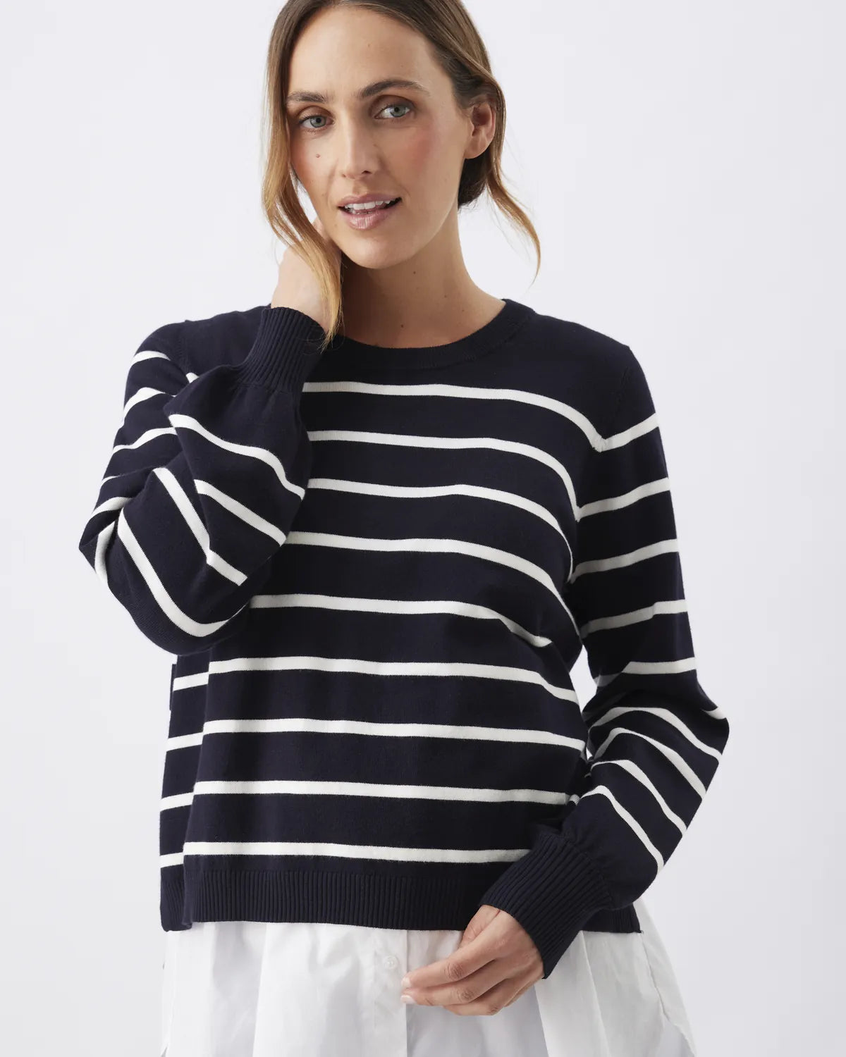 Anna Detachable Nursing Knit Midnight / White