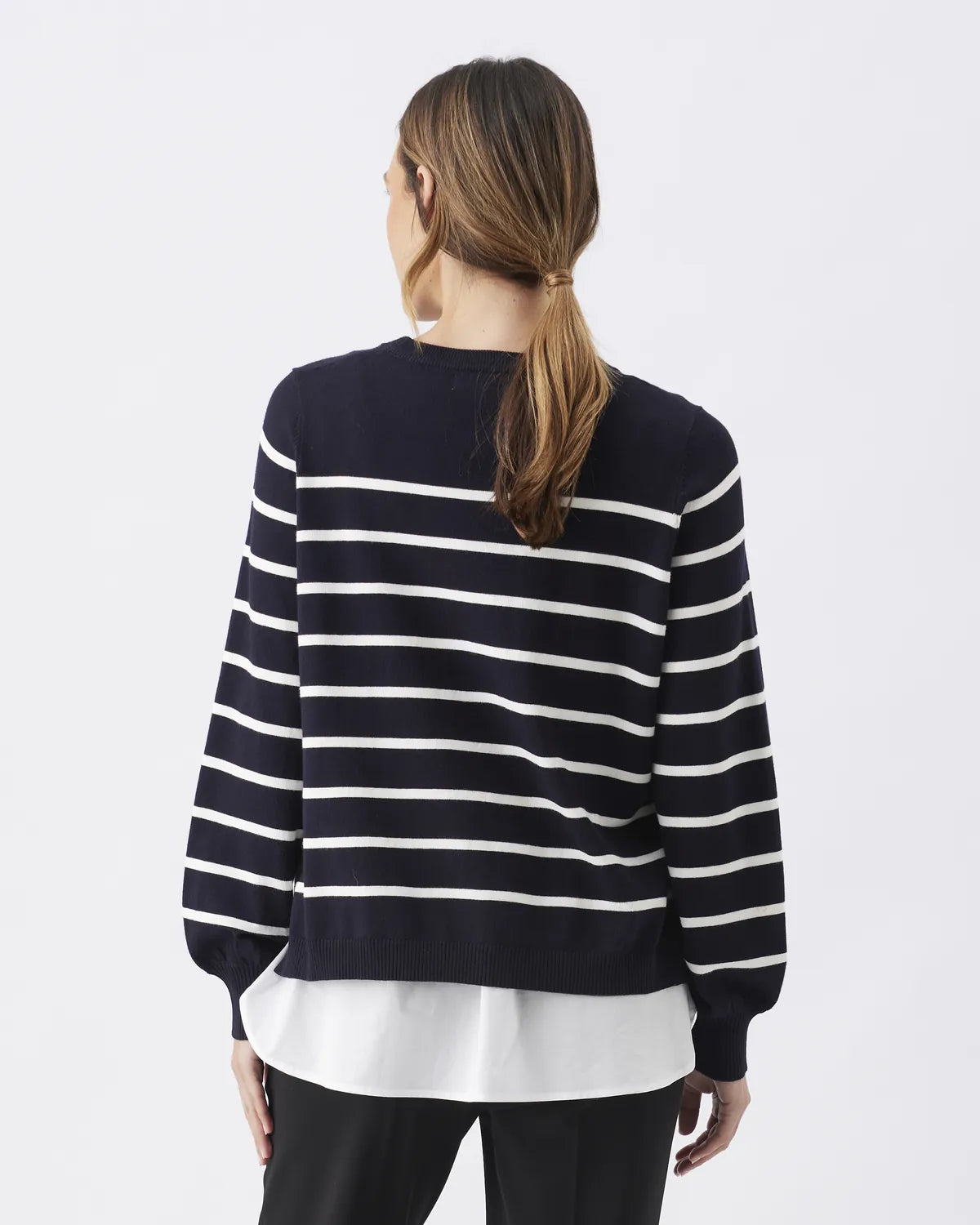 Anna Detachable Nursing Knit Midnight / White