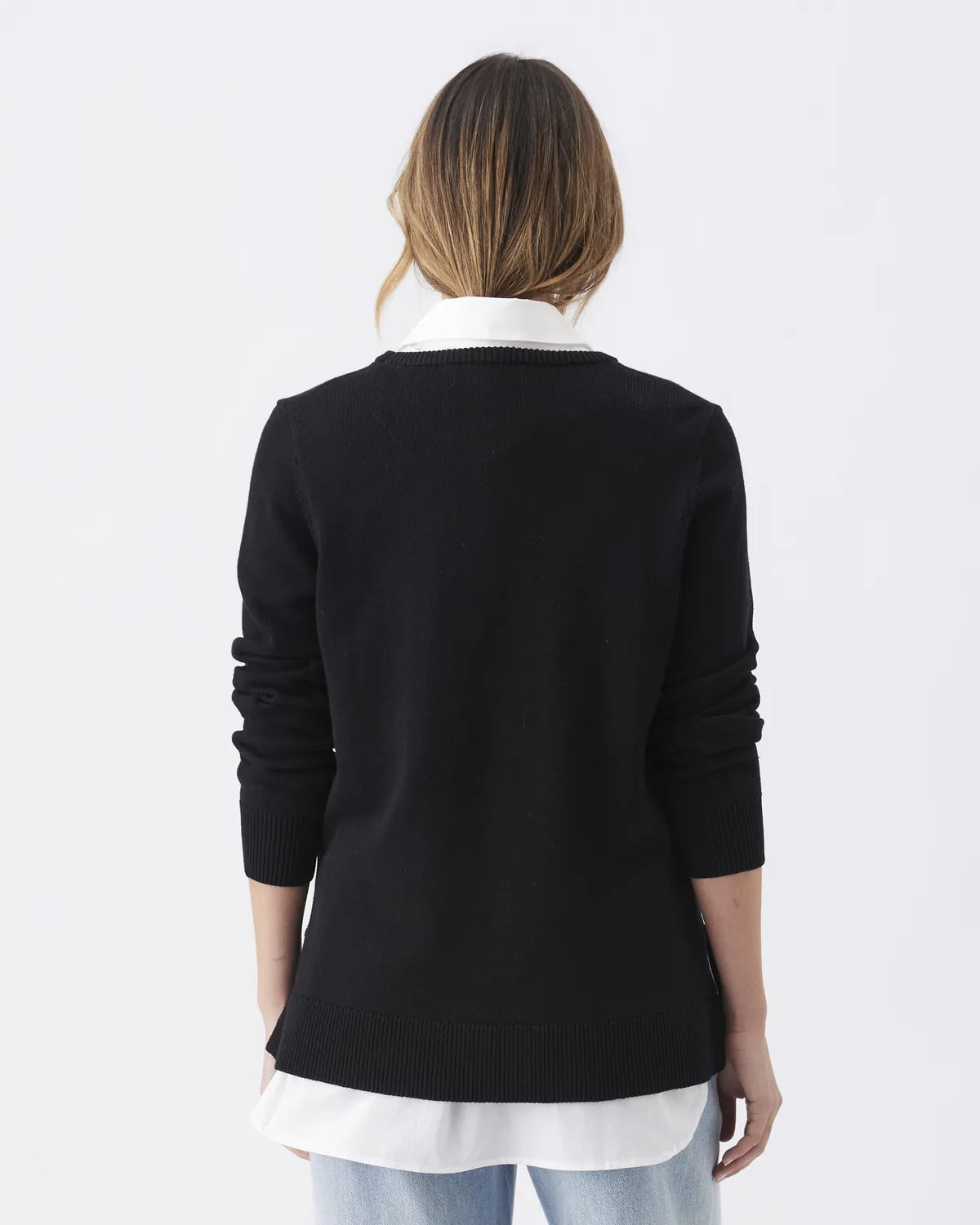 Tori Detachable Nursing Knit Black / White