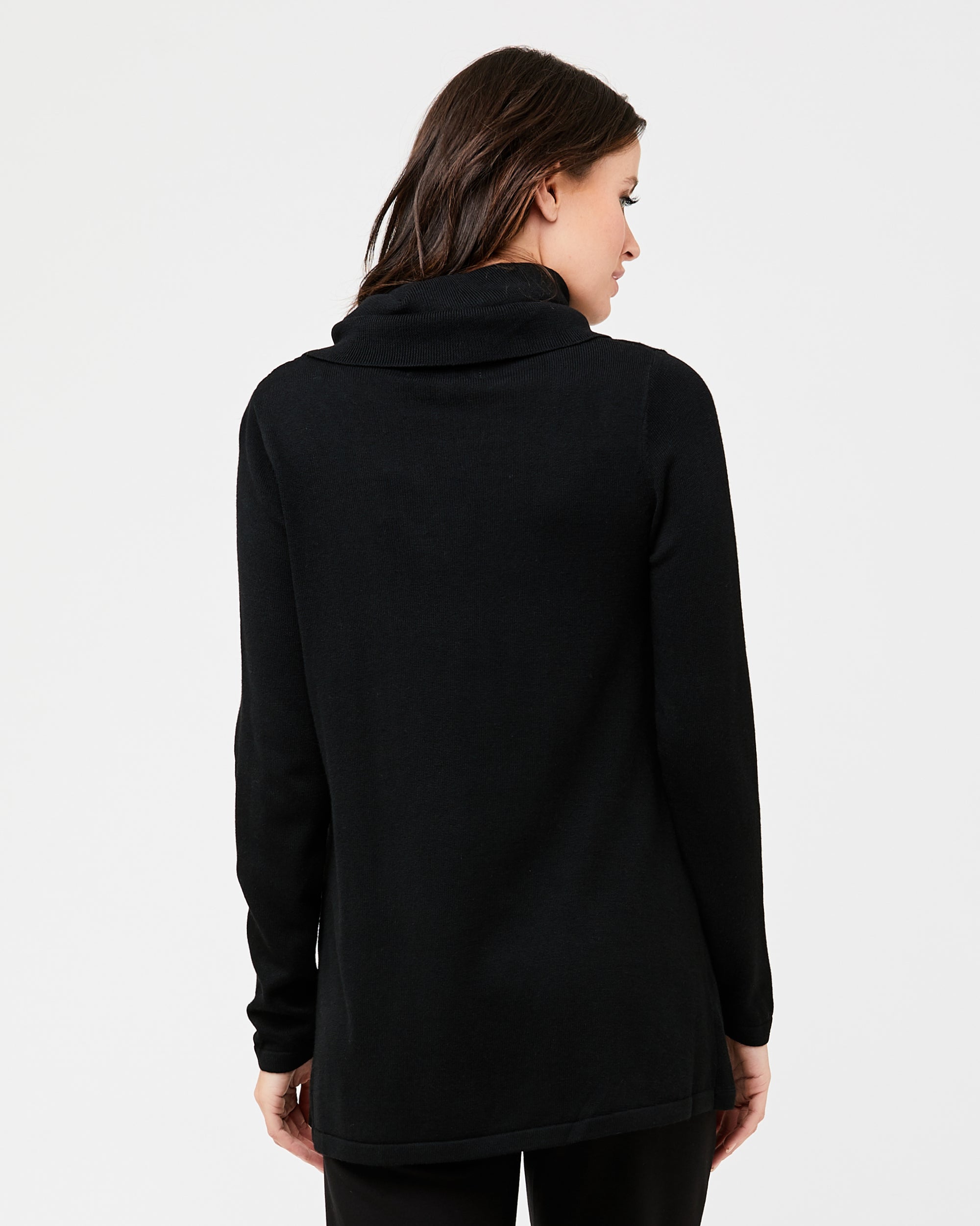 Cowl Neck Nursing Knit  Black