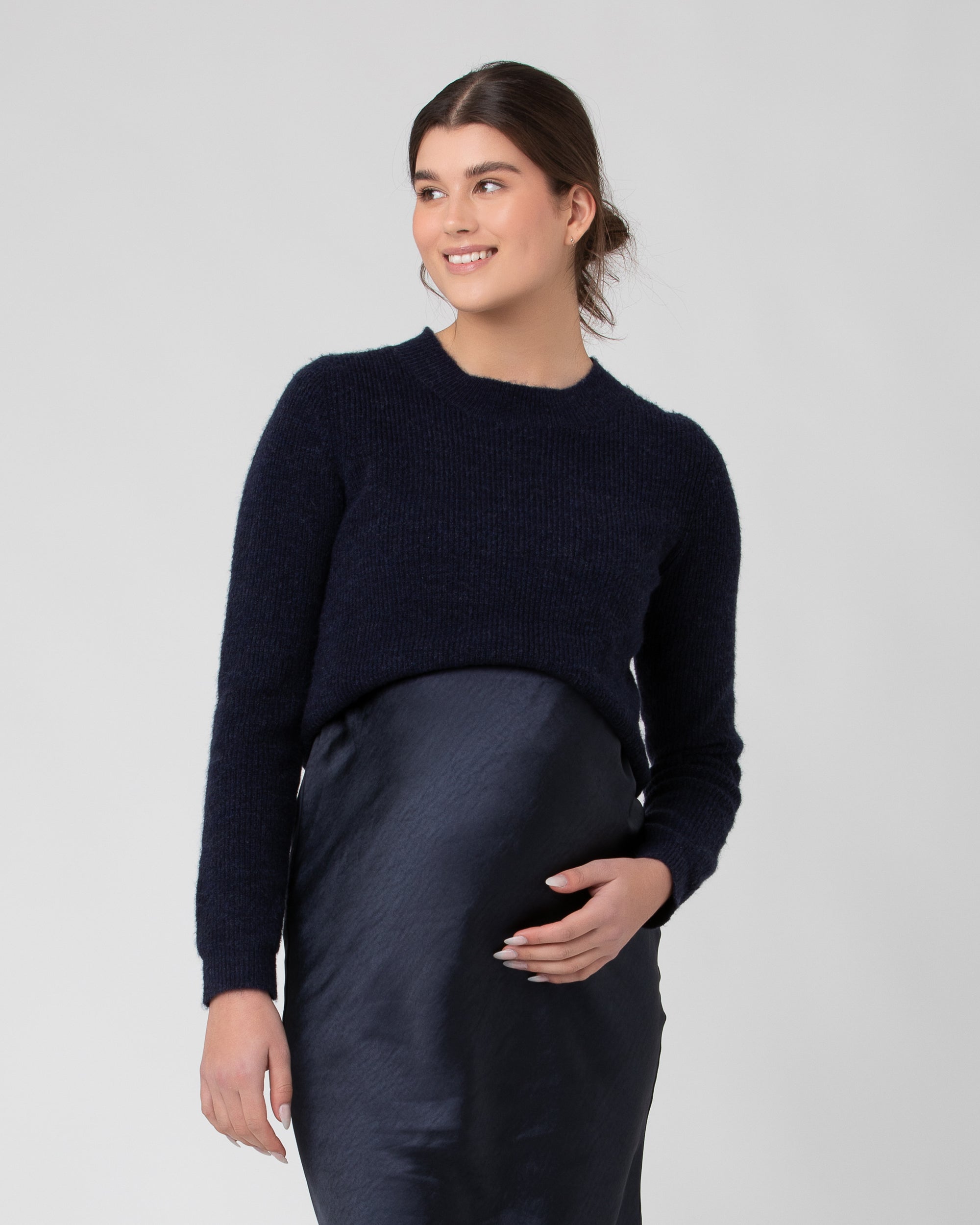 Mandy Detachable Nursing Knit Navy