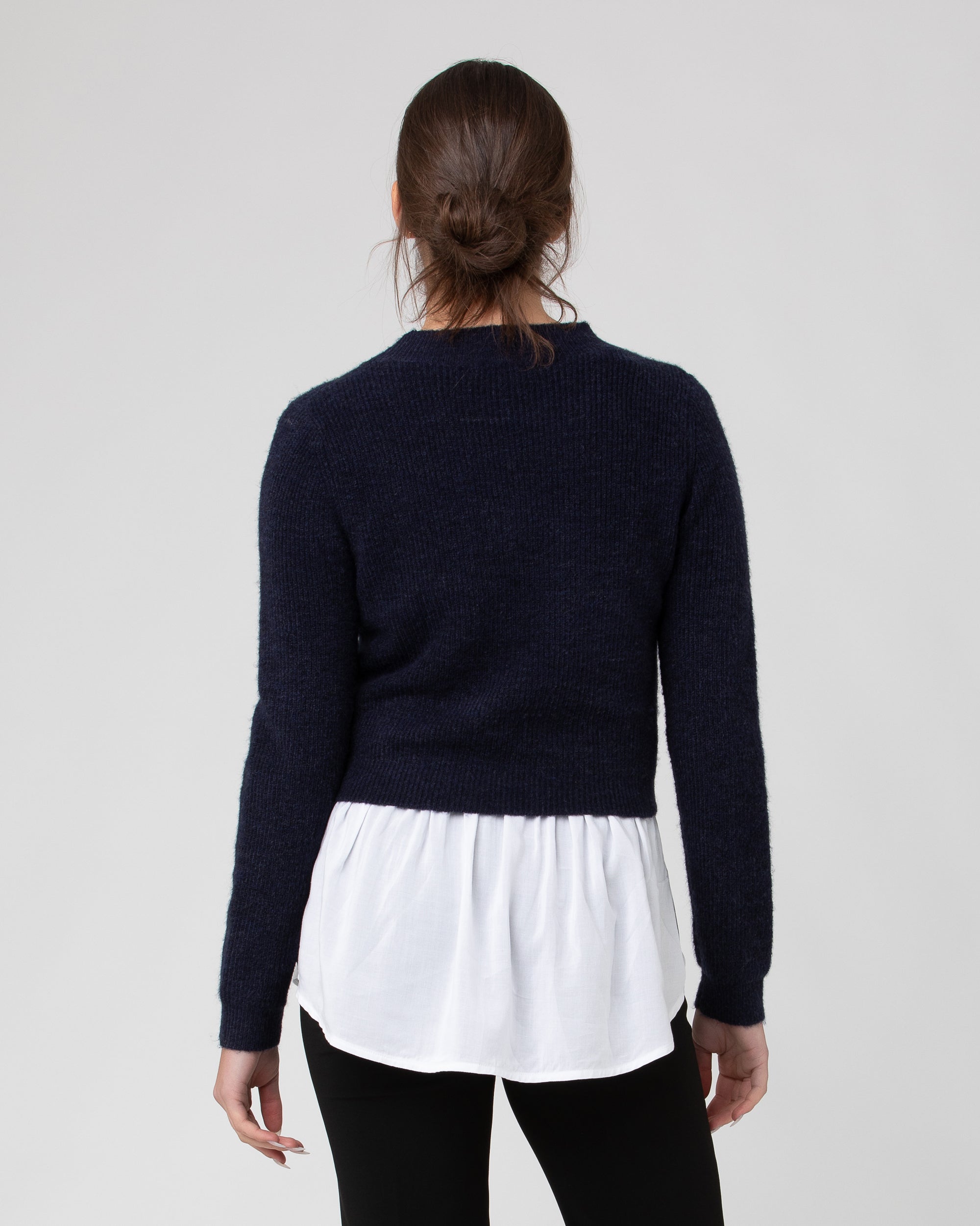 Mandy Detachable Nursing Knit Navy