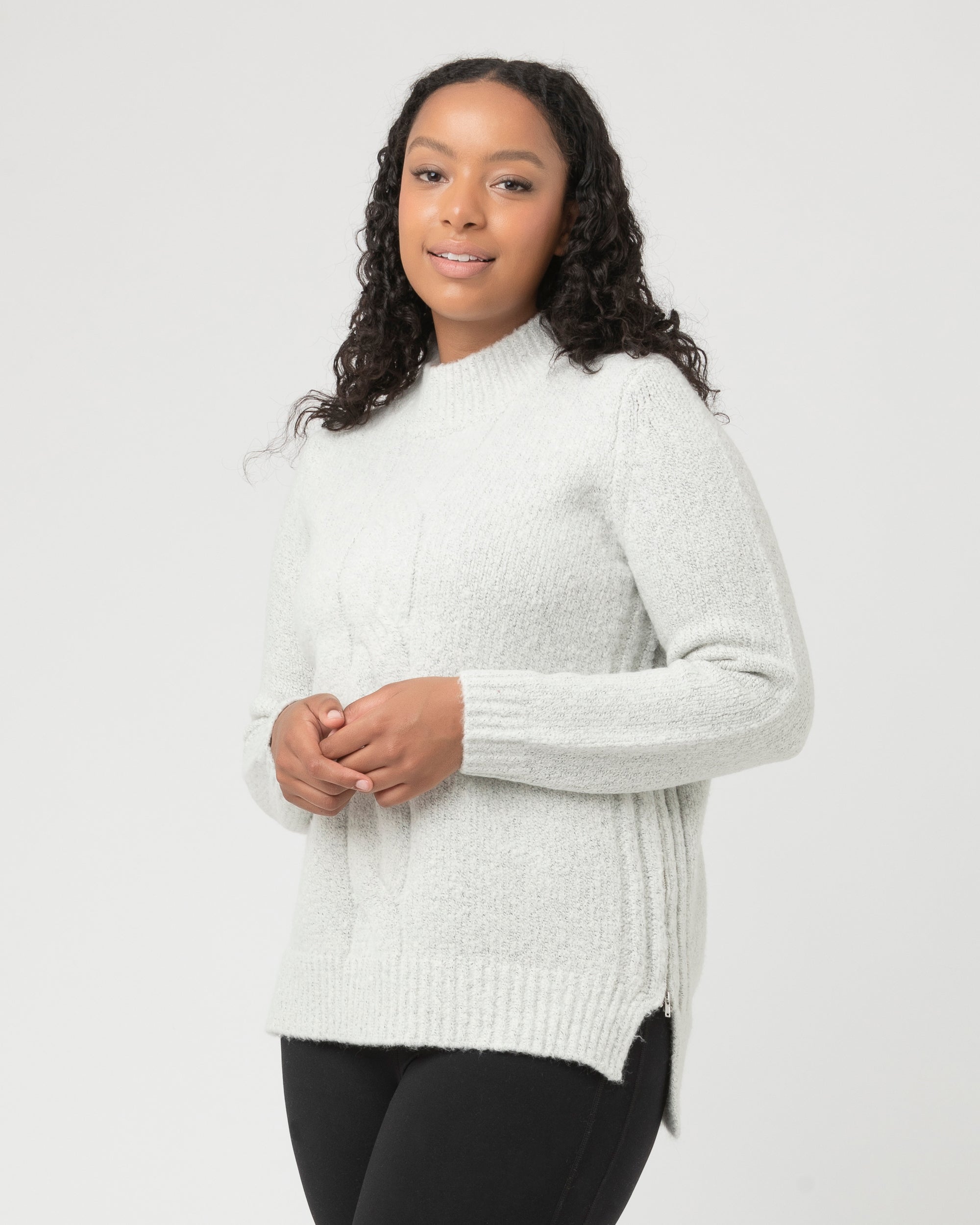 Cable Nursing Knit Snow