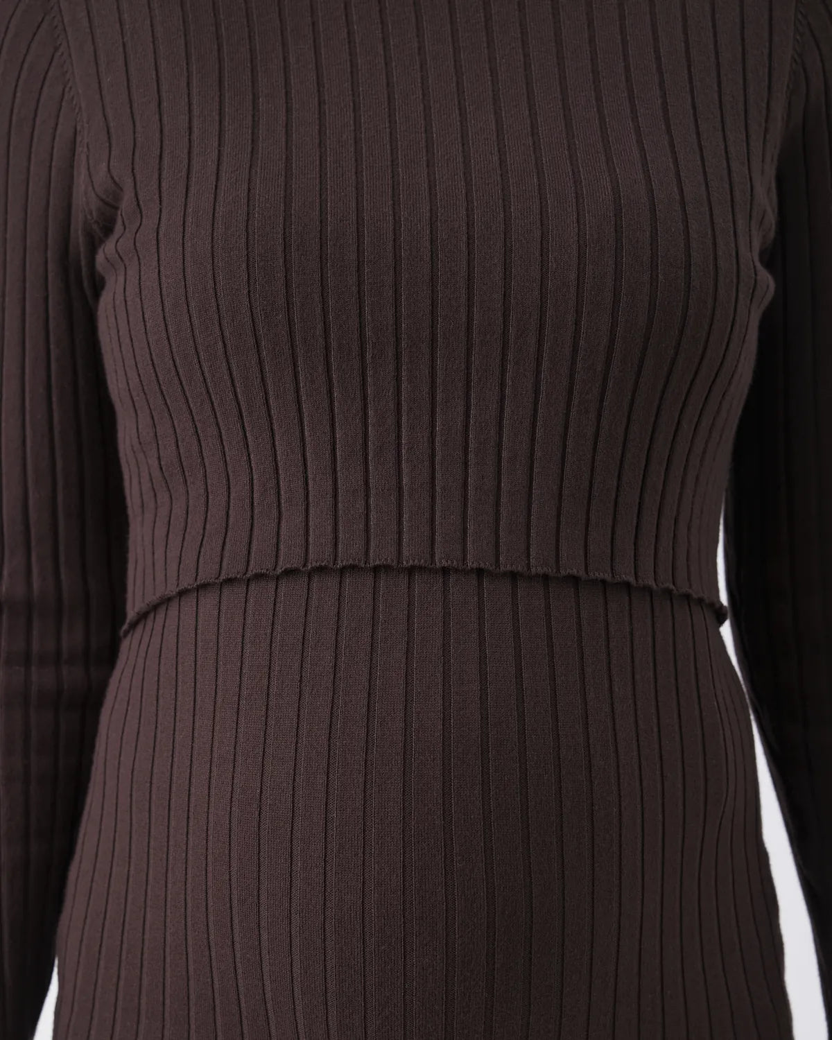 Nella Rib Nursing Knit Dress Cocoa