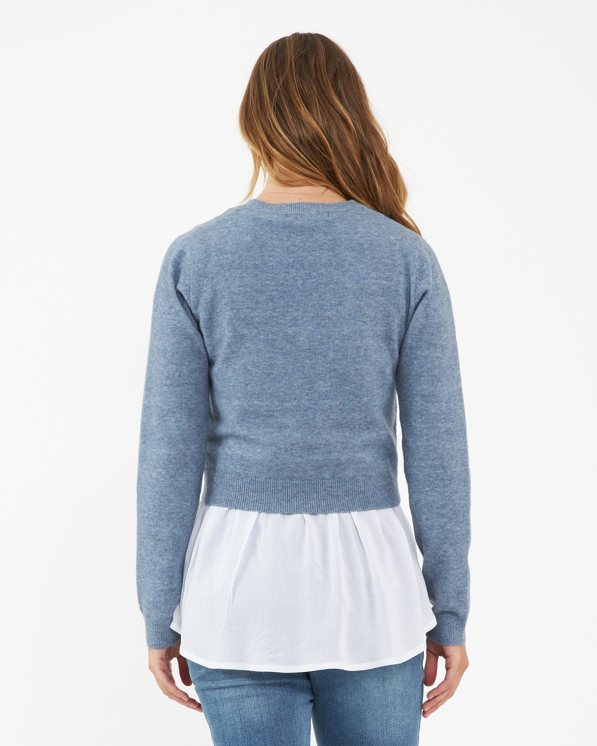 Sandy Detachable Nursing Knit Denim Marle