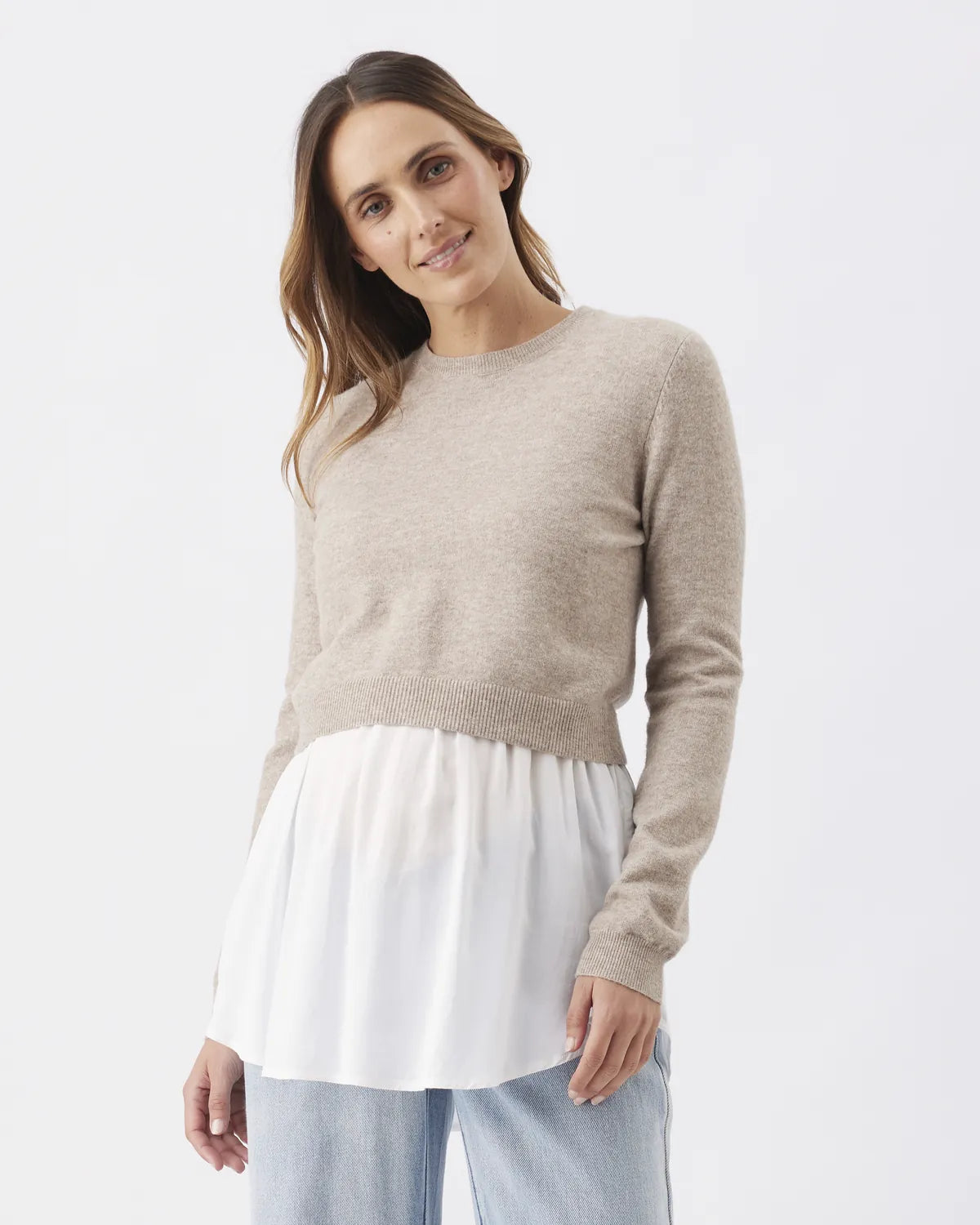 Sandy Detachable Nursing Knit Latte