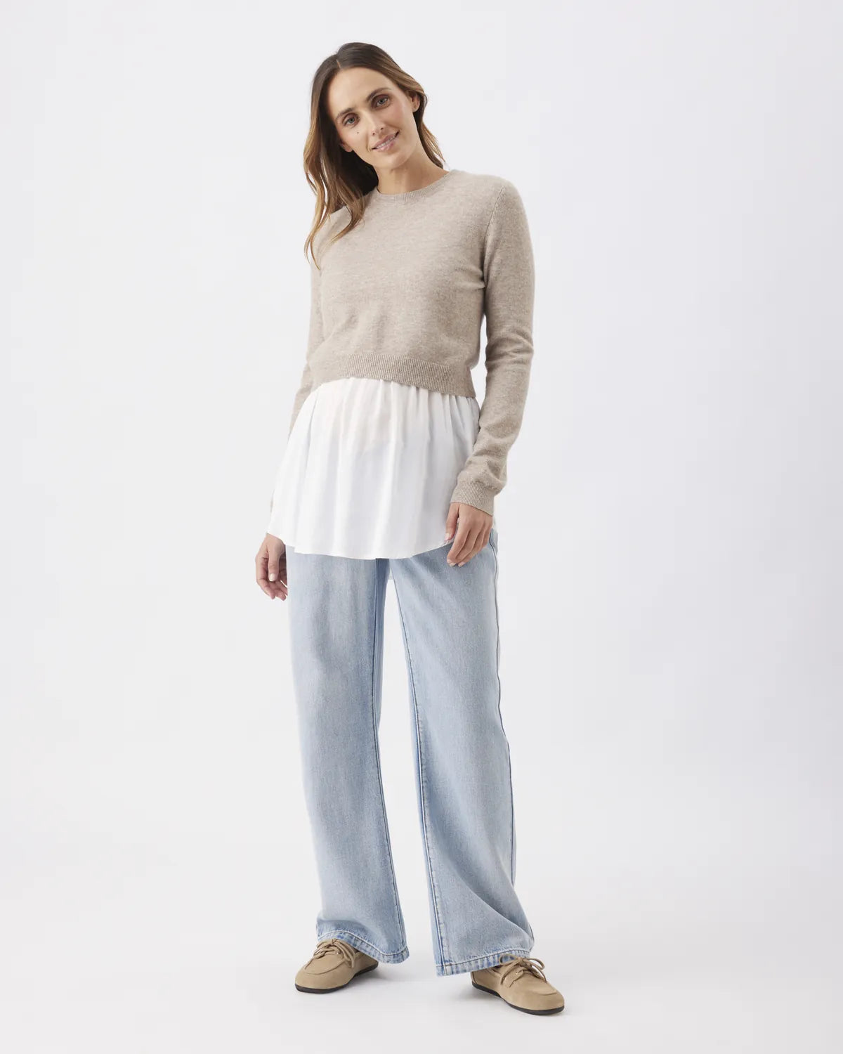 Sandy Detachable Nursing Knit Latte