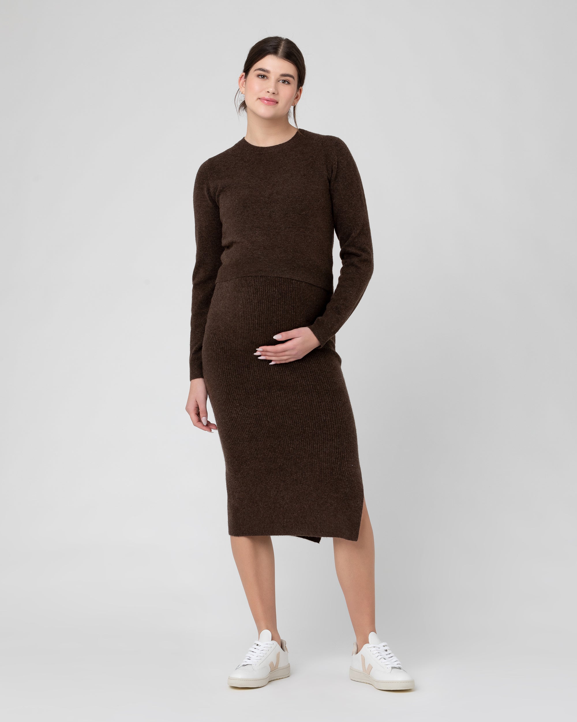 Dani Knit Skirt Chocolate