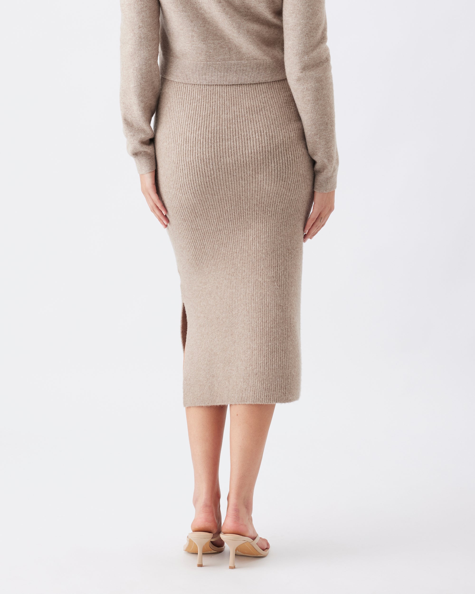 Dani Knit Skirt Latte