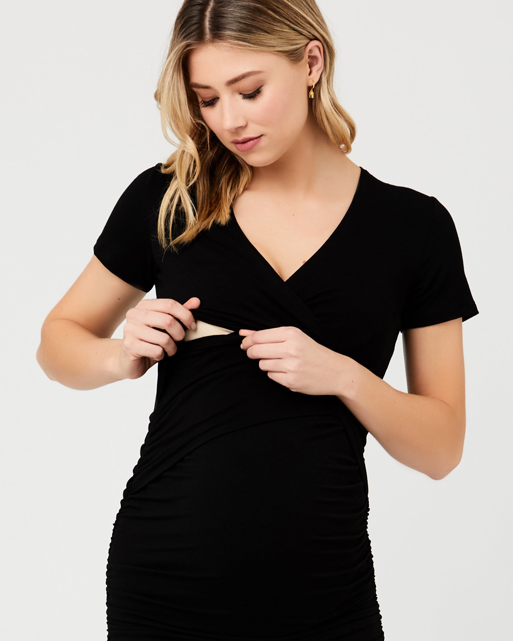 Embraced Nursing Dress Black