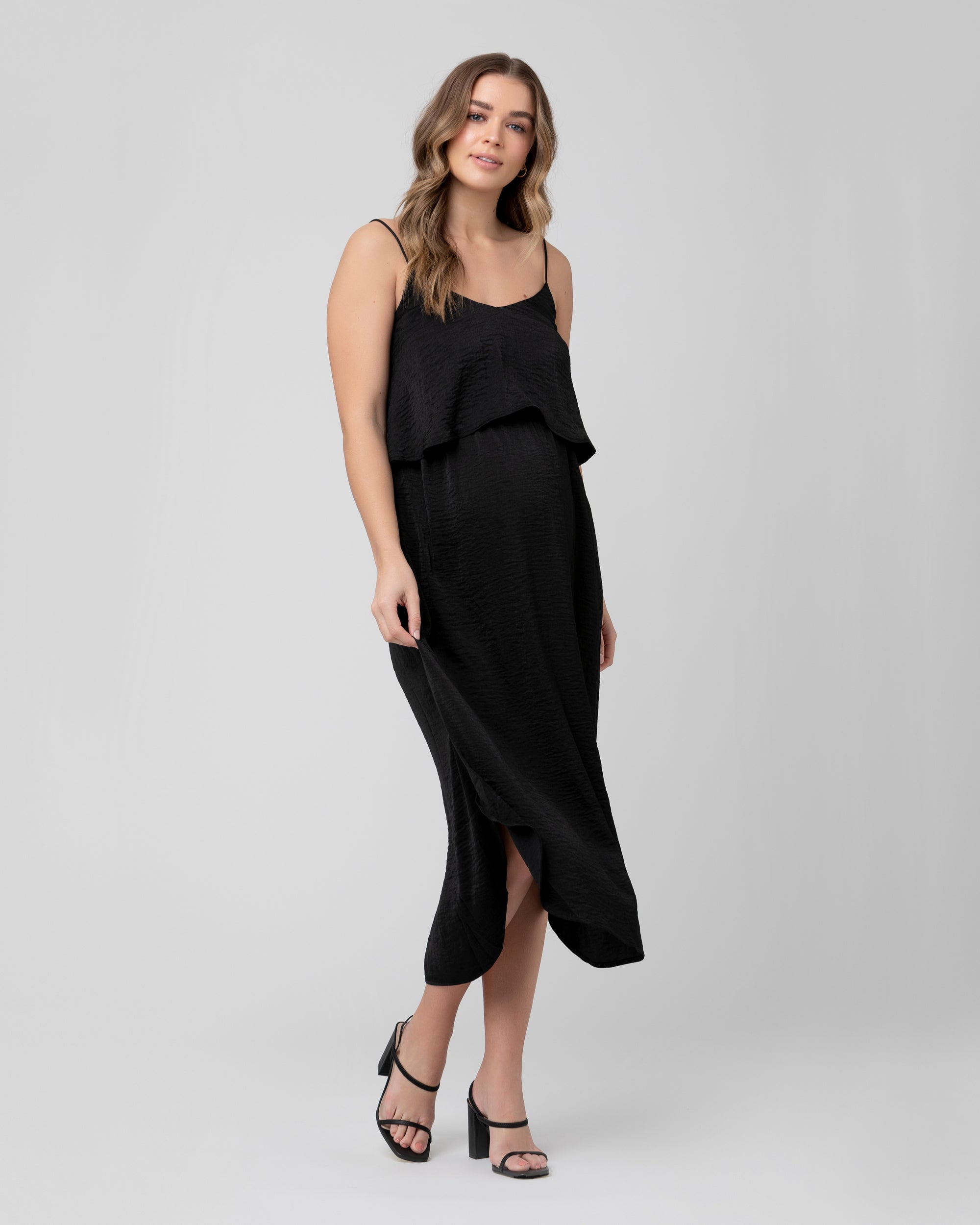 Nursing Slip Dress Black