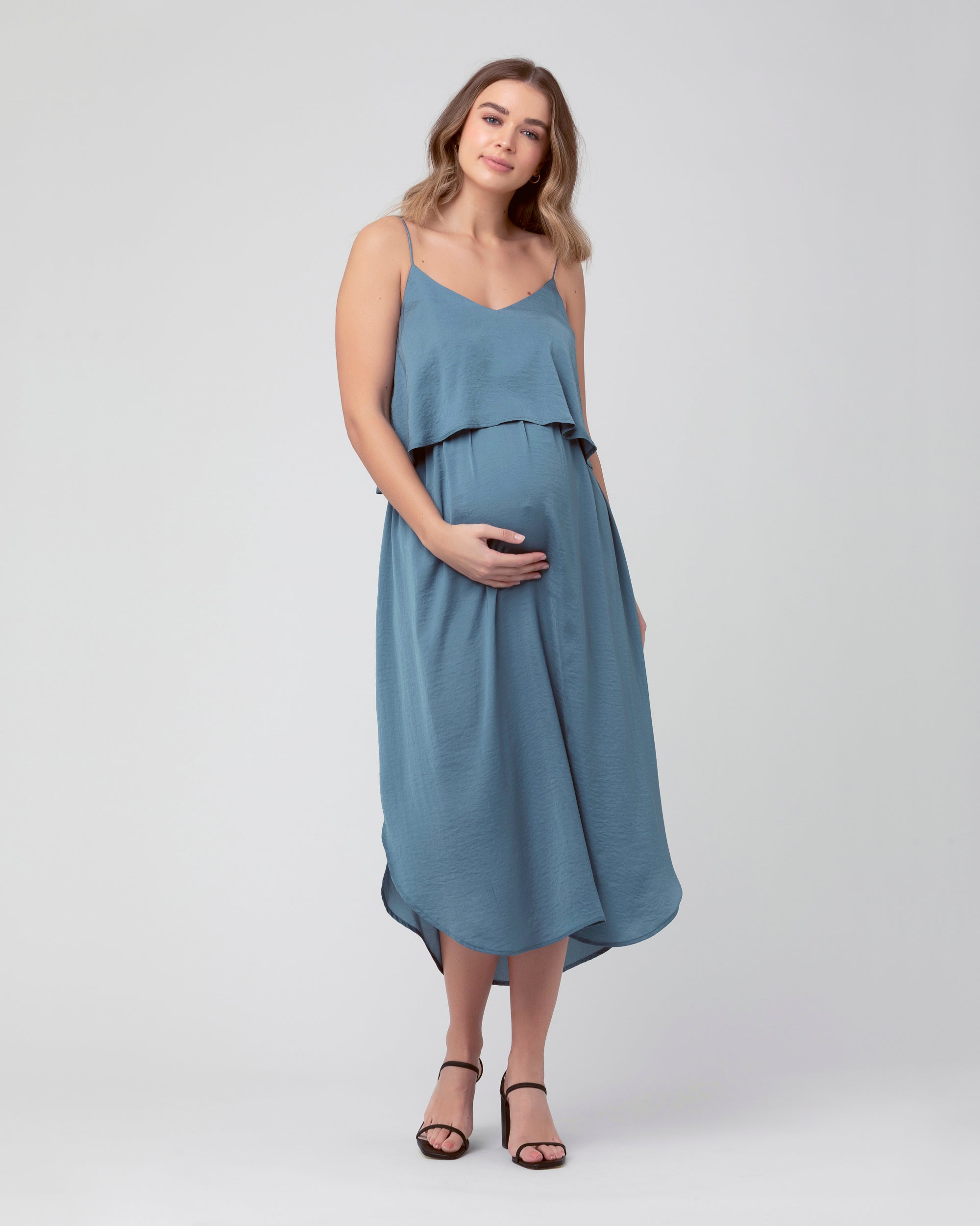 Nursing Slip Dress Petrol