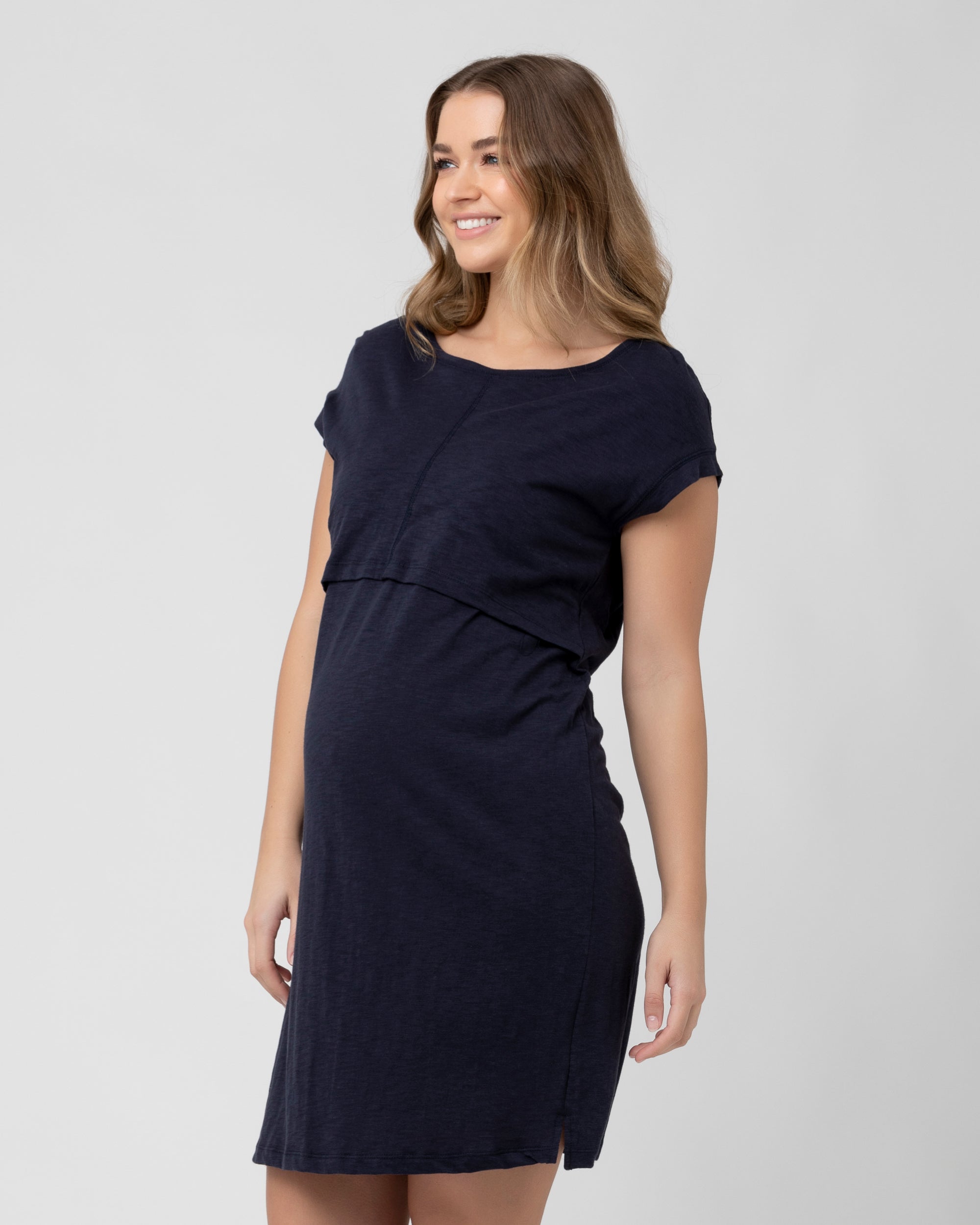 Roxie Nursing Dress Navy