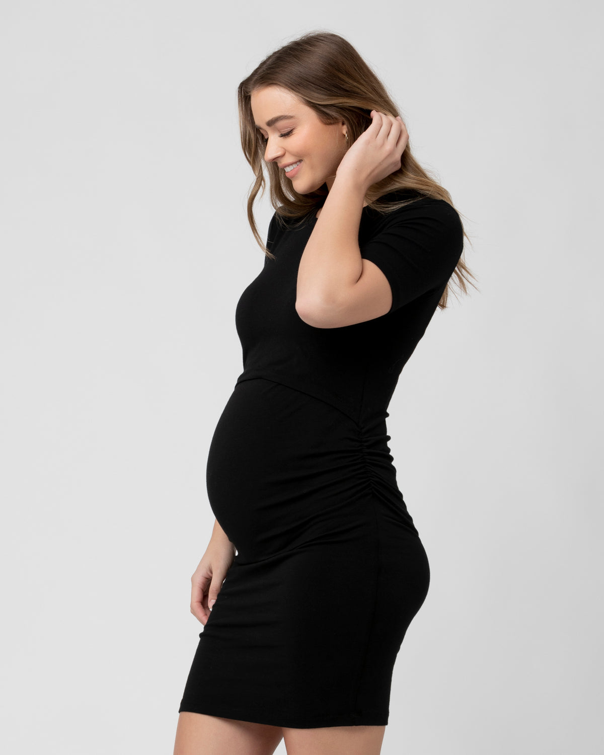 Organic Nursing Dress Black