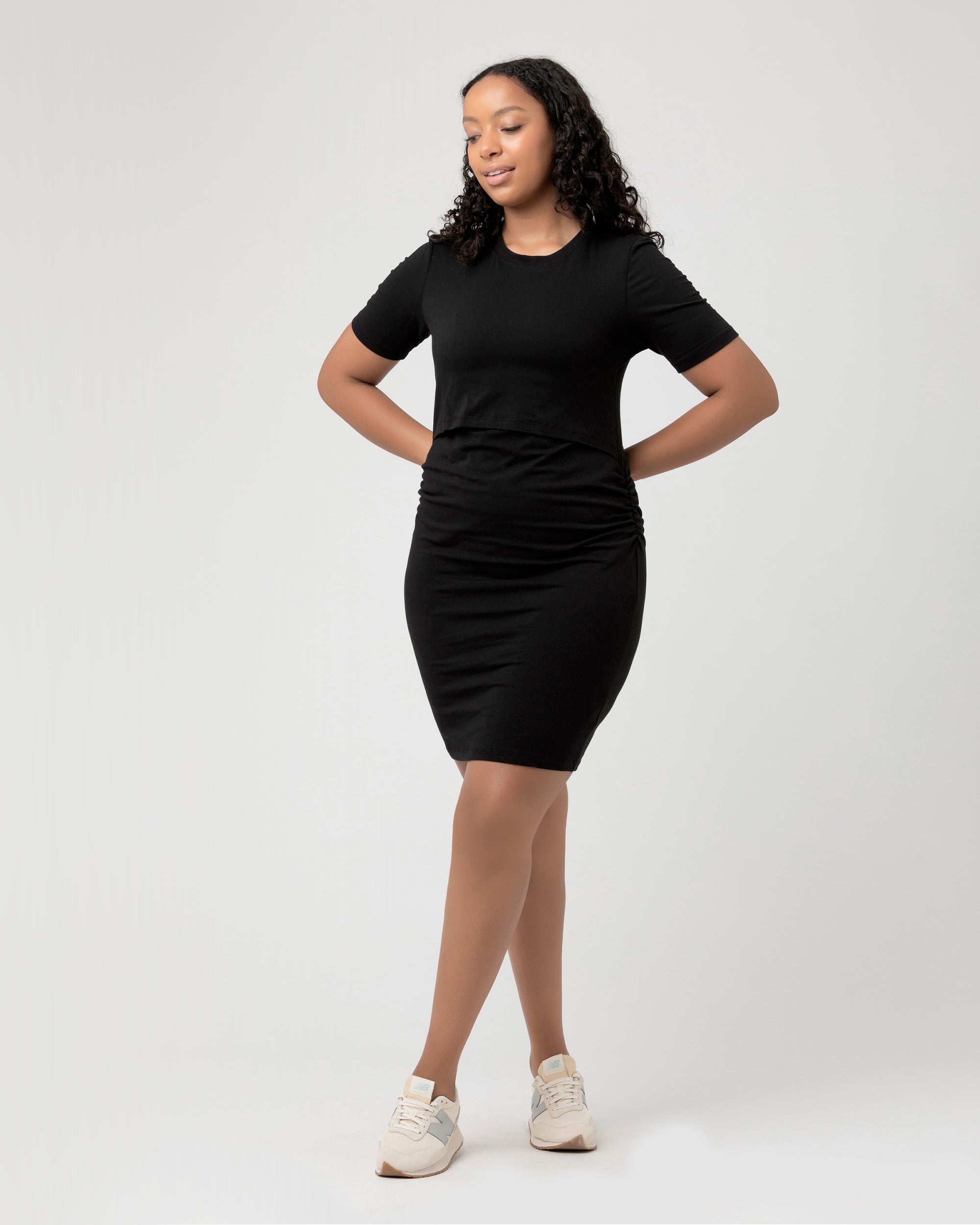 Organic Nursing Dress Black