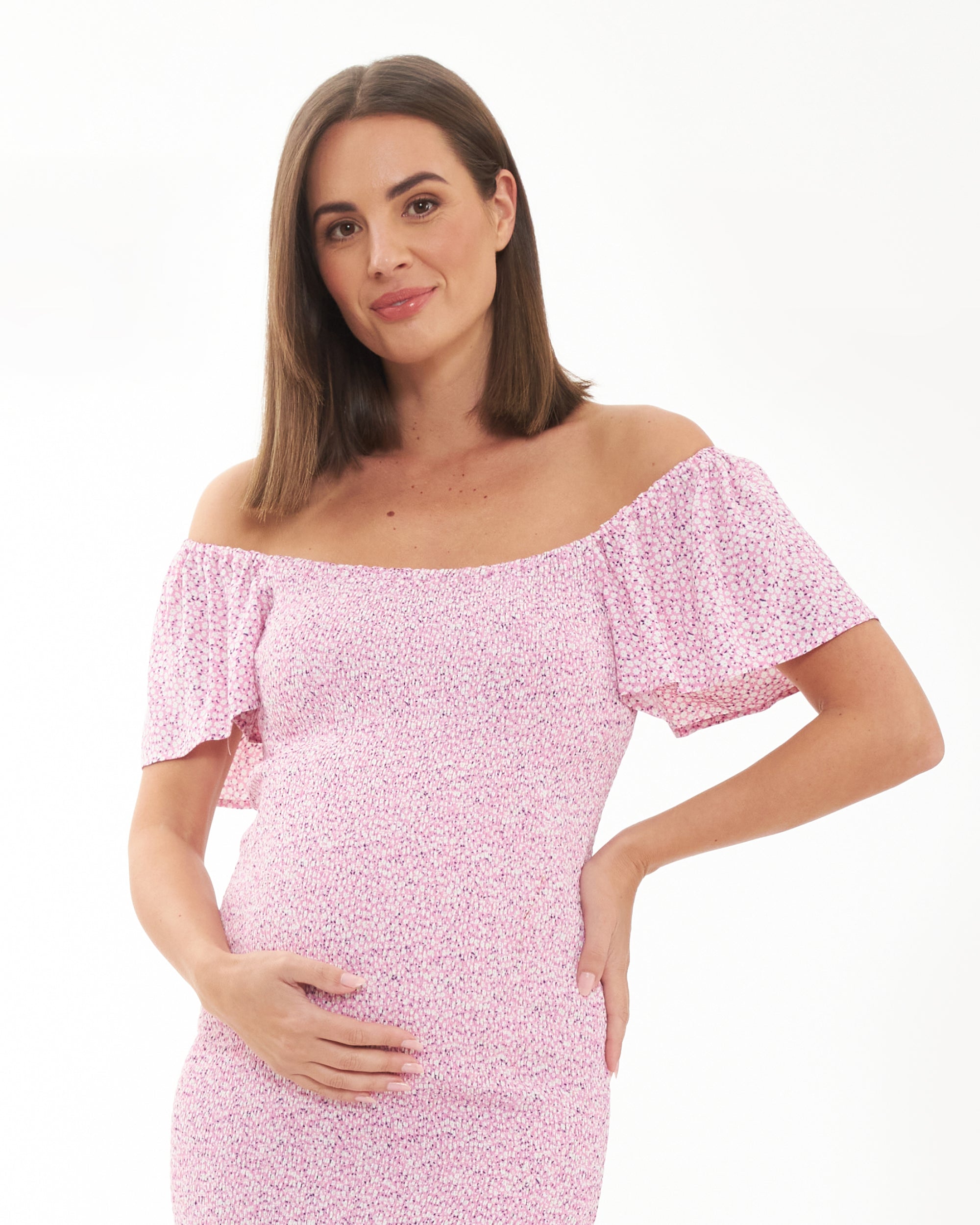 Selma Shirred Dress Multi