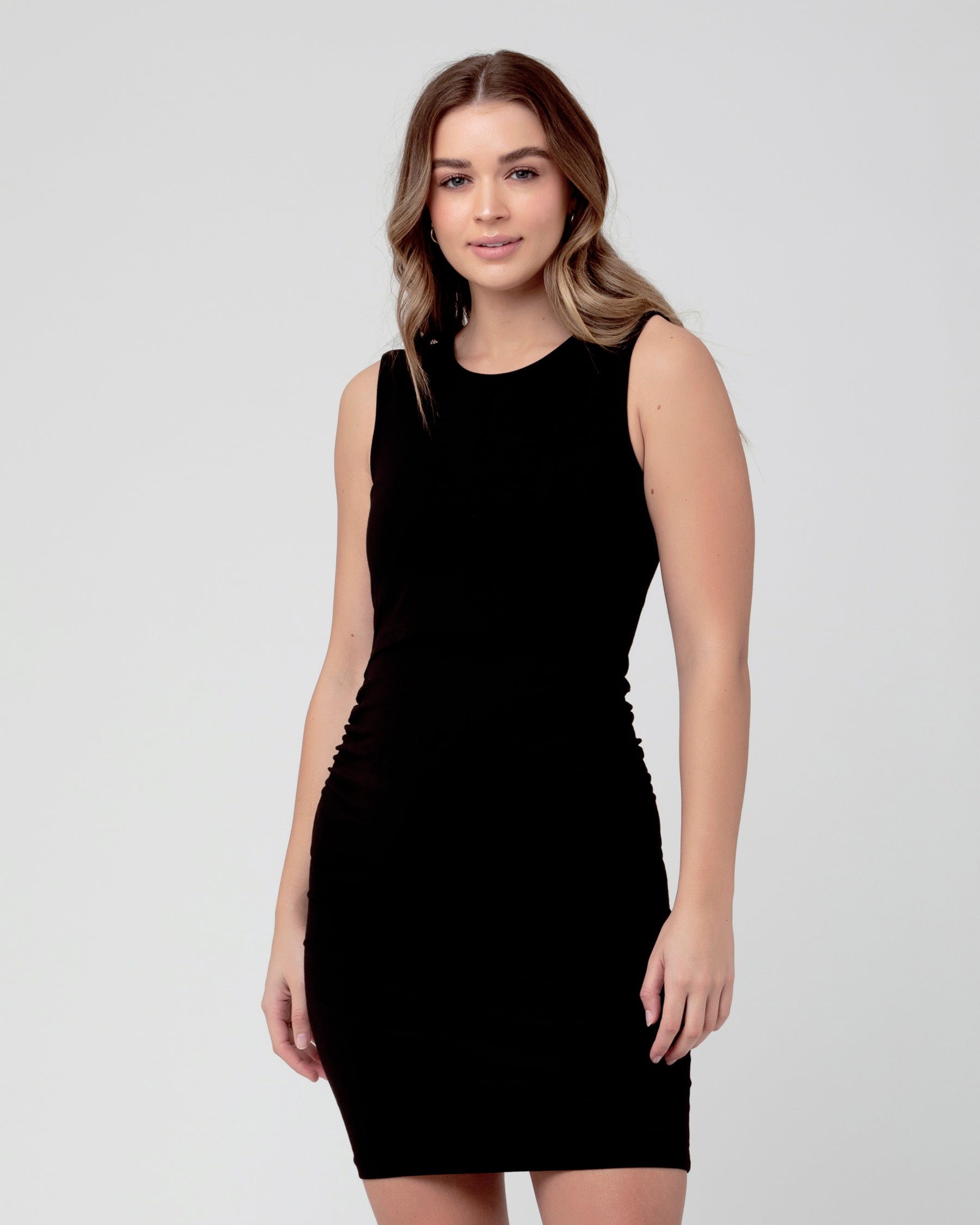 Organic Nursing Tank Dress Black