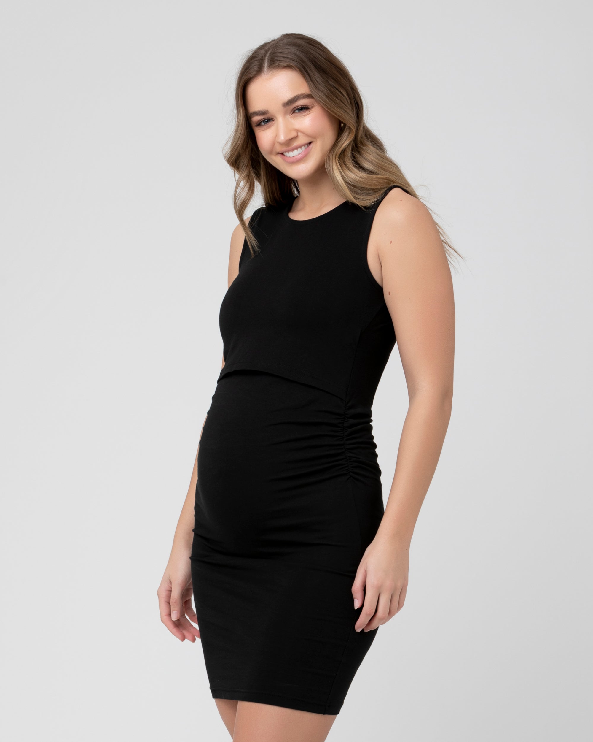 Organic Nursing Tank Dress  Black