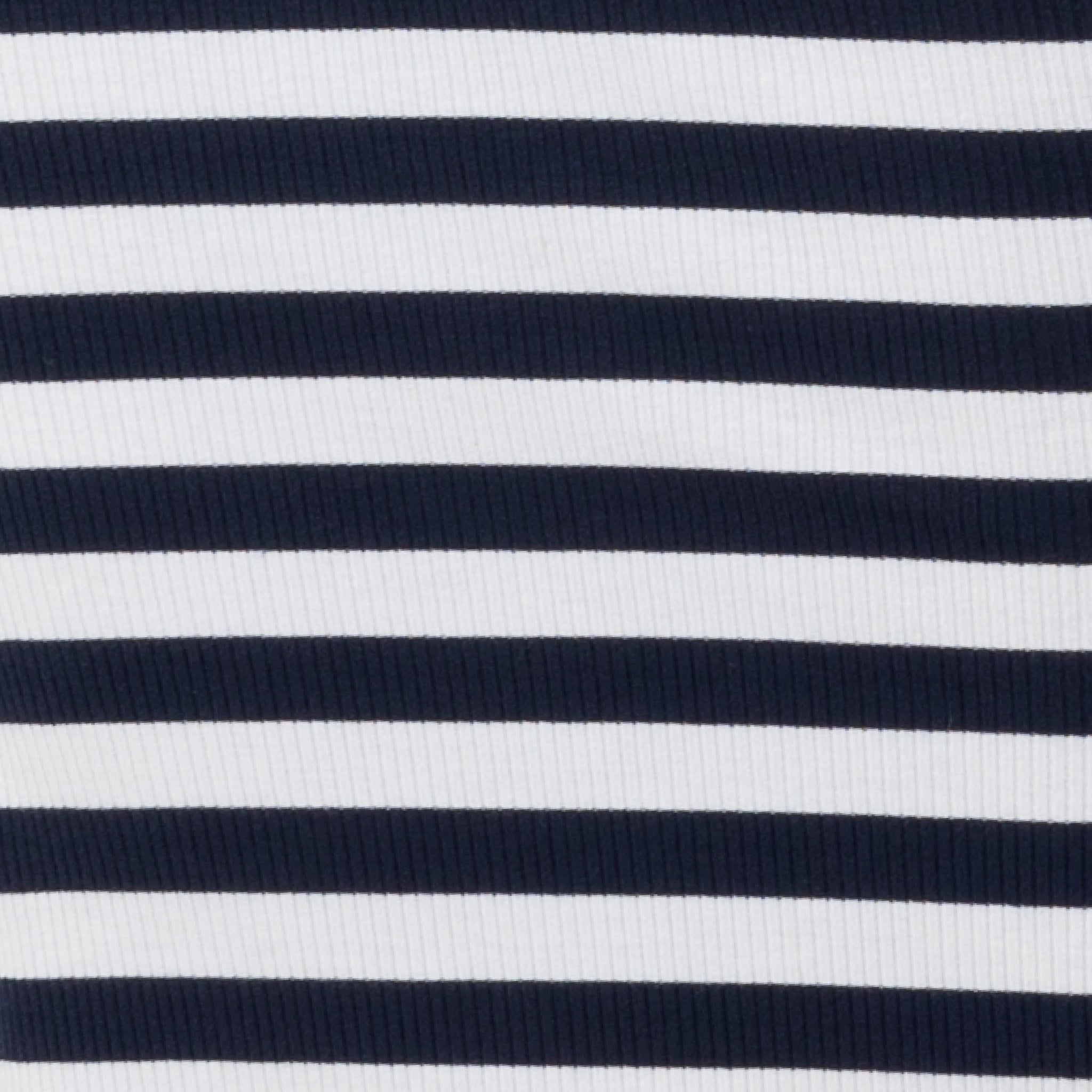 Lee Button Down Rib Dress Navy / White