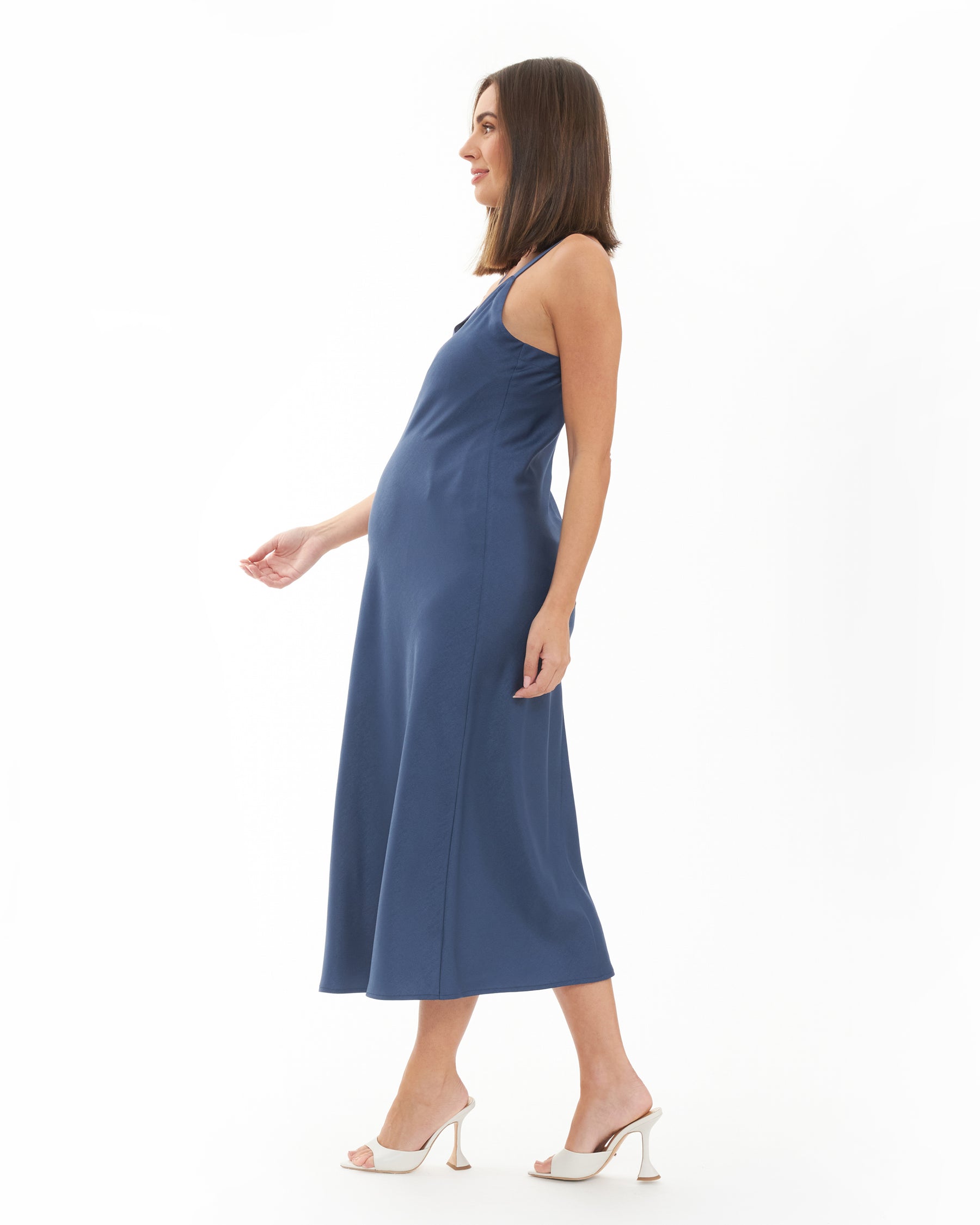 Harlow Slip Dress Deep Blue