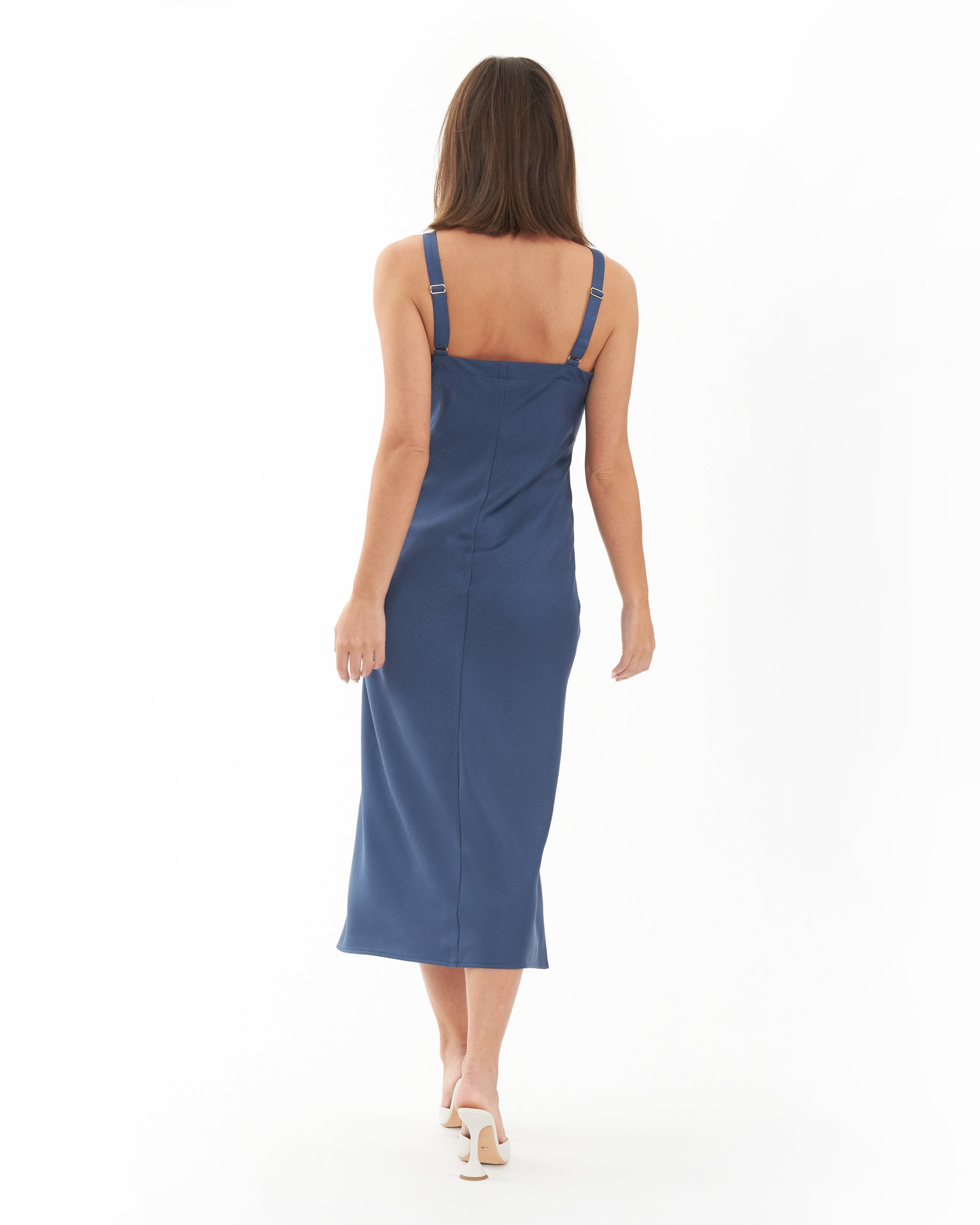 Harlow Slip Dress Deep Blue
