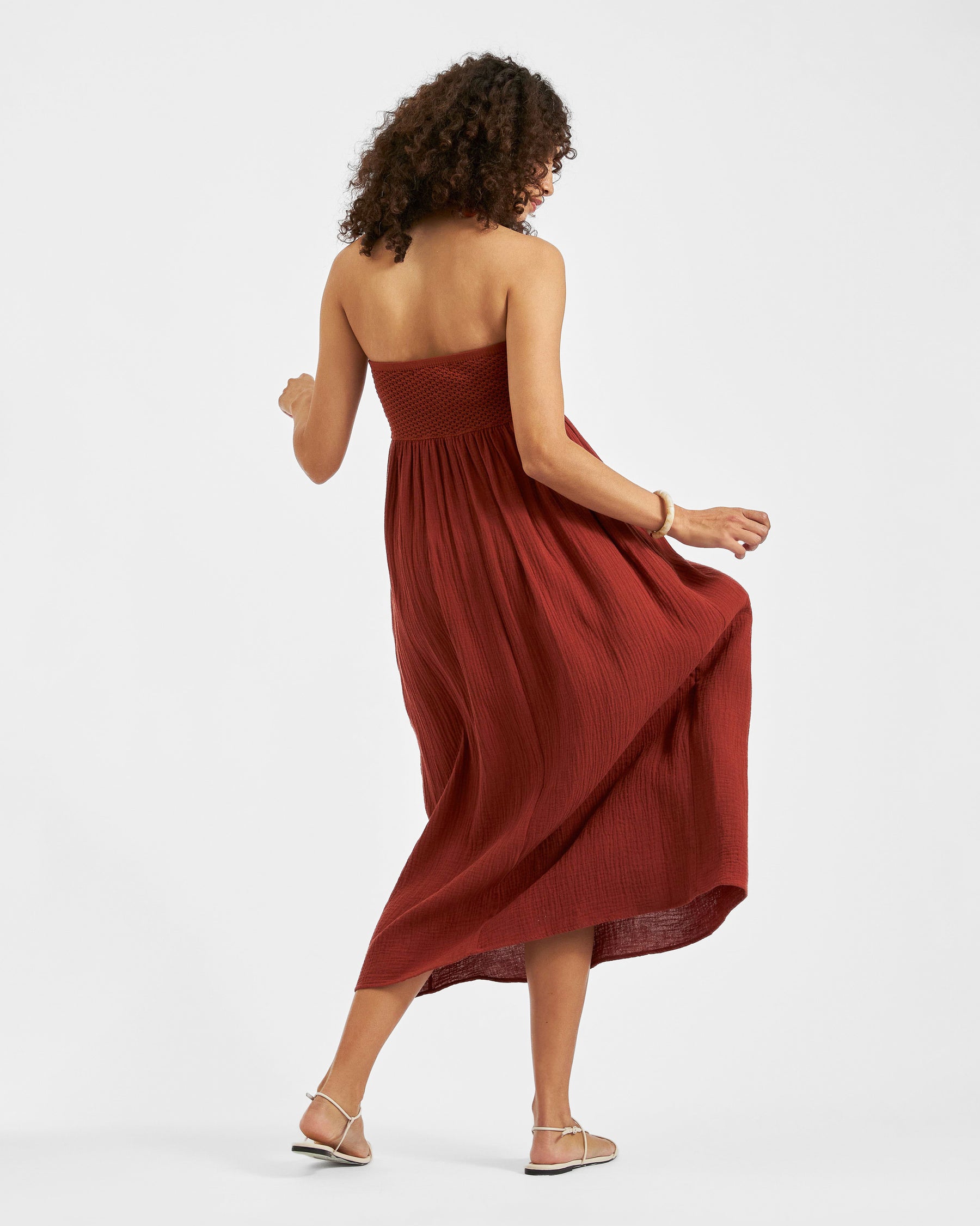 Evie Crochet Dress Amber