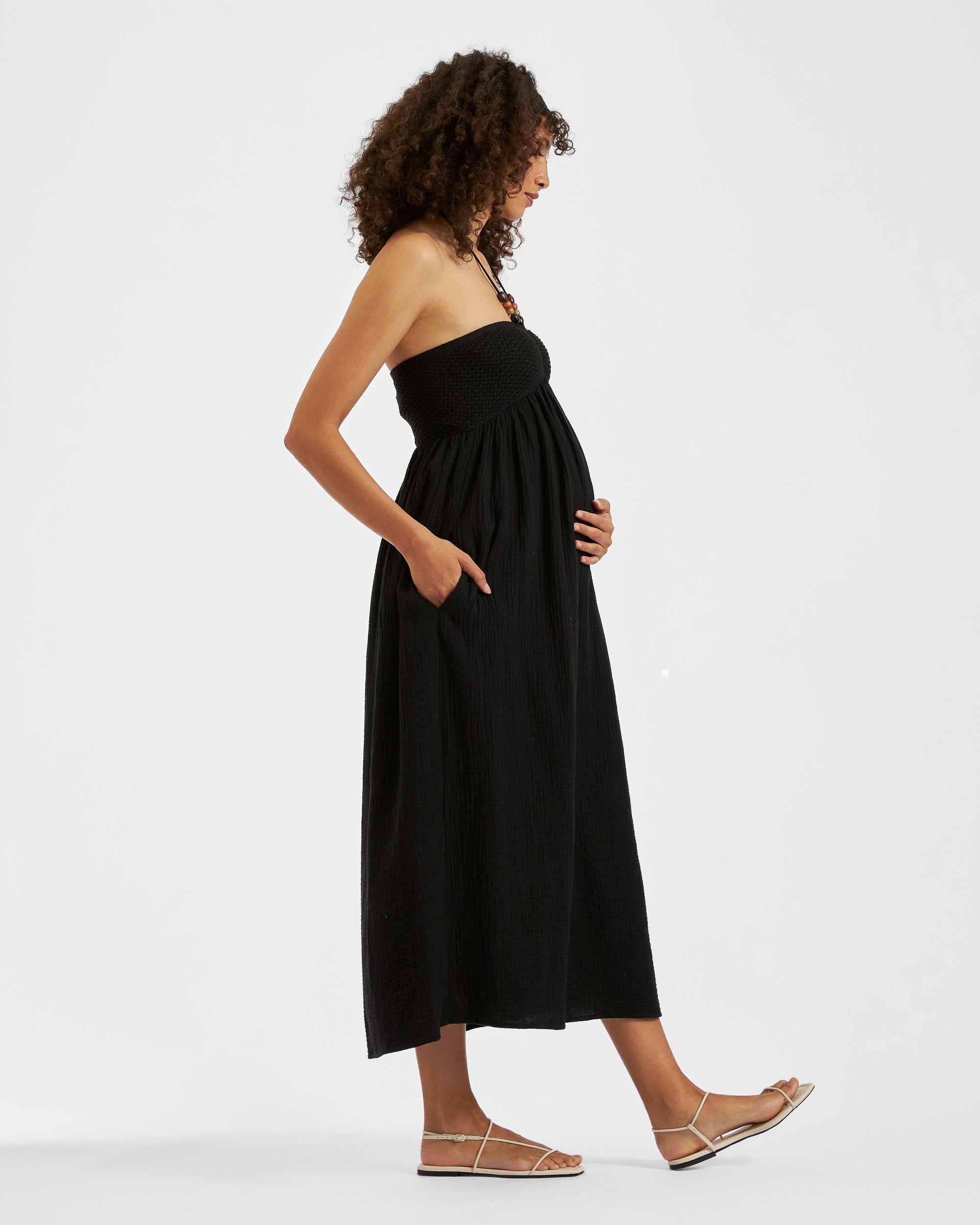 Evie Crochet Dress Black