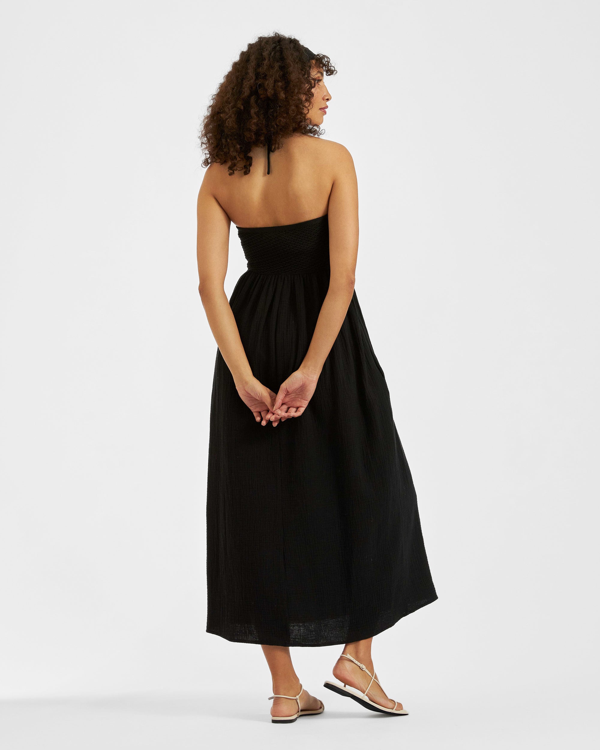 Evie Crochet Dress Black