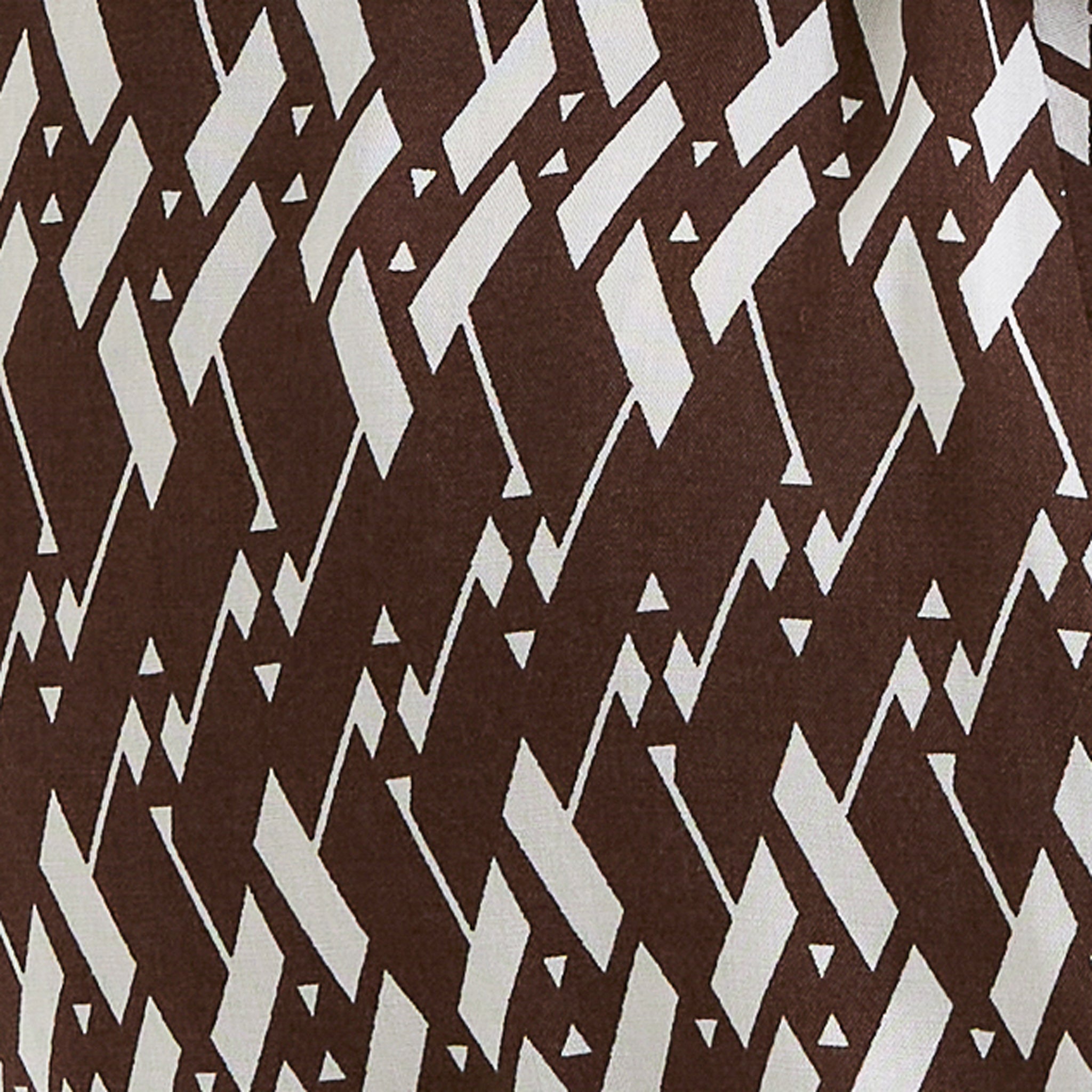 Grace Shirred Dress Chocolate / White
