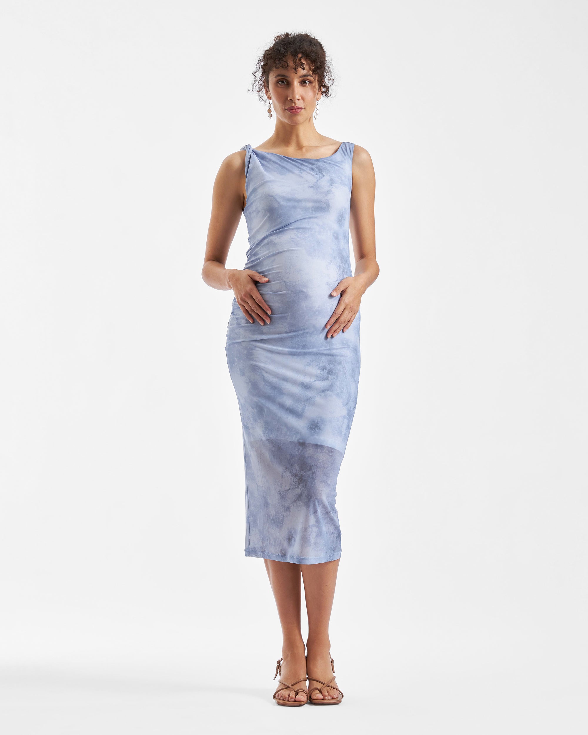 Jordan Off Shoulder Dress Sky Blue